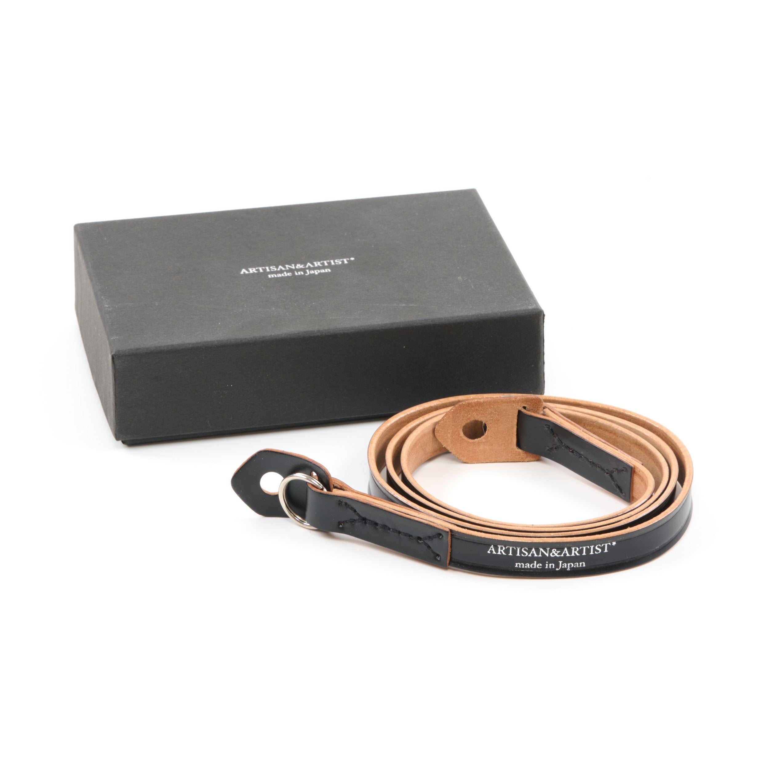 Artisan & Artist Camera Strap Black Leather + Box
