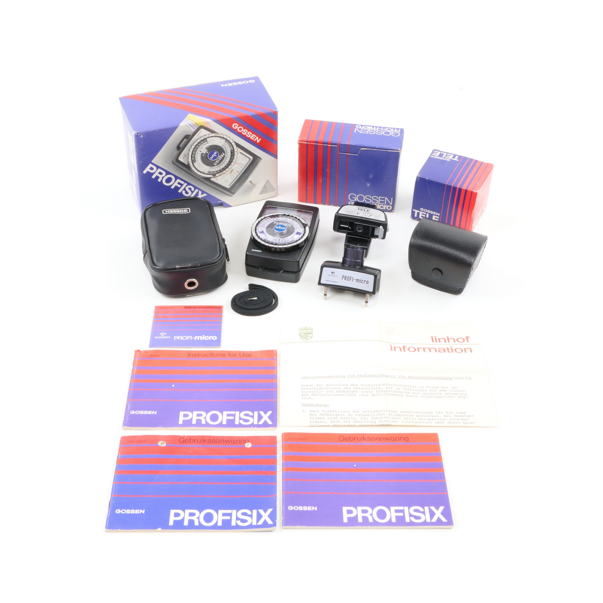 Gossen Profisix Light Meter Set Incl. Profi-Micro + Profi-Tele + Box