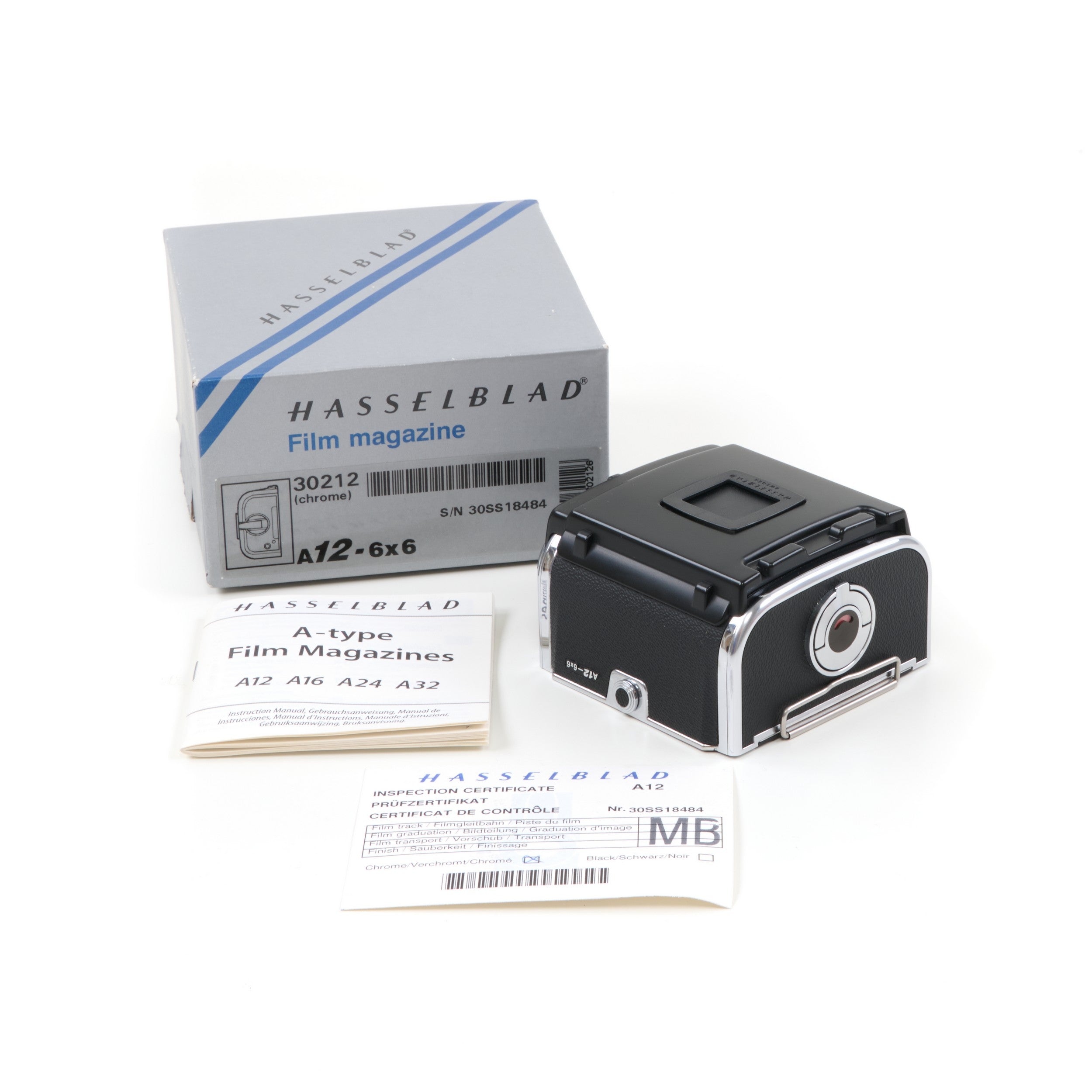 Hasselblad A12 Film Back Chrome + Box