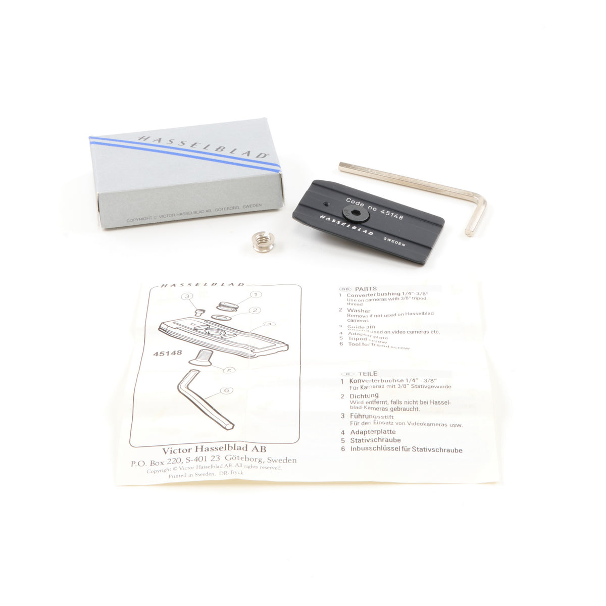 Hasselblad Quick-Coupling Plate S Early Model XPAN + Box