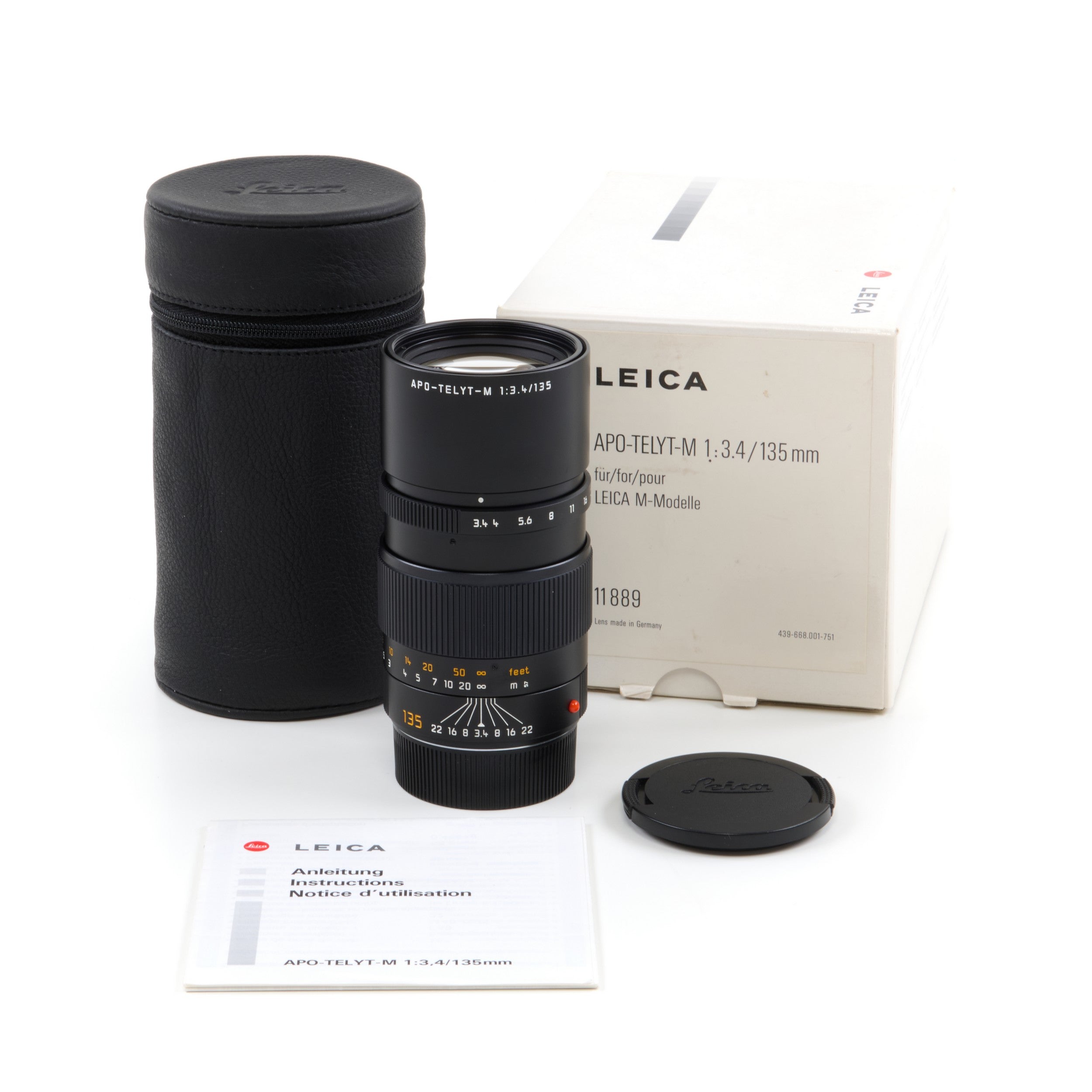 Leica 135mm f3.4 APO-Telyt-M + Box