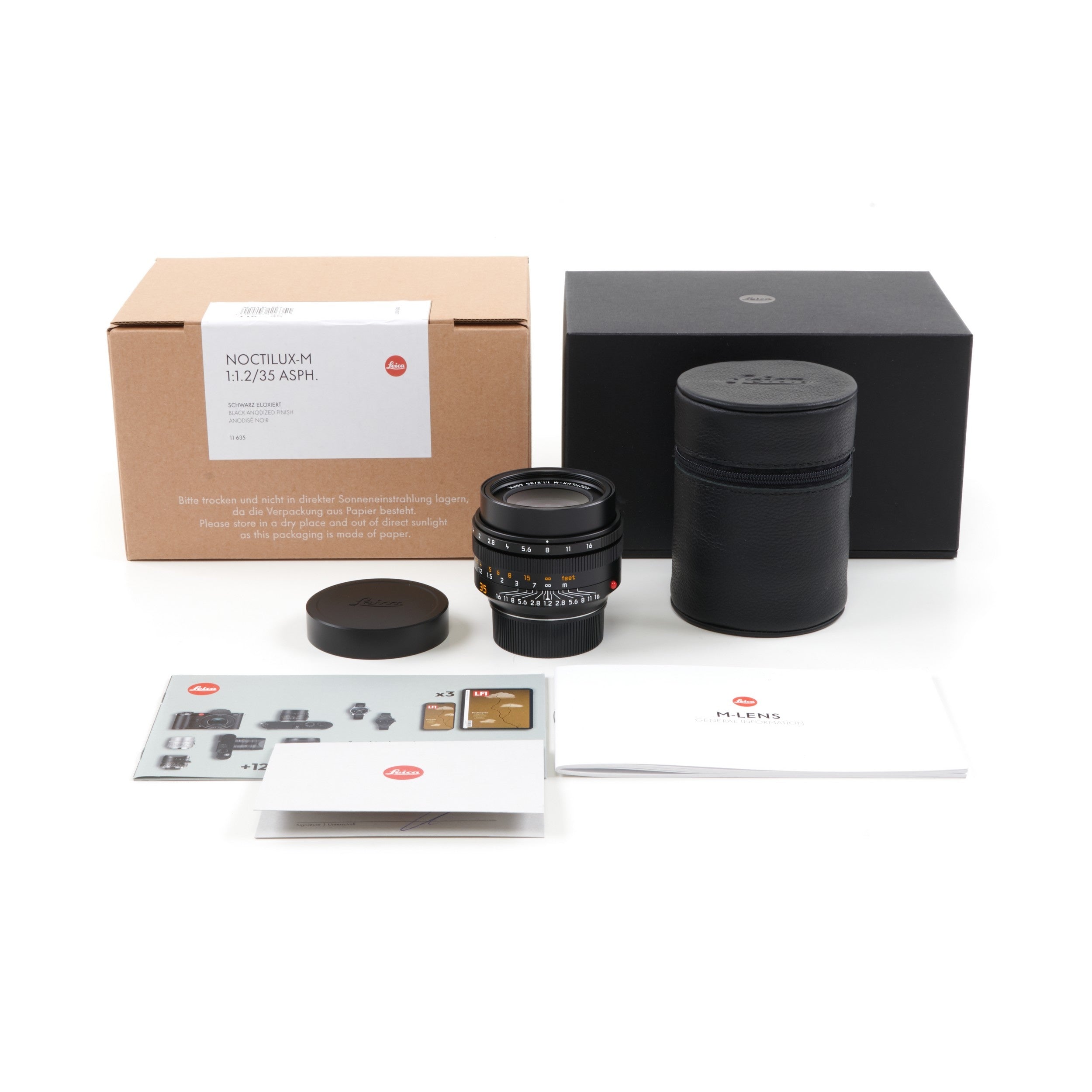 Leica 35mm f1.2 Noctilux-M ASPH Black + Box