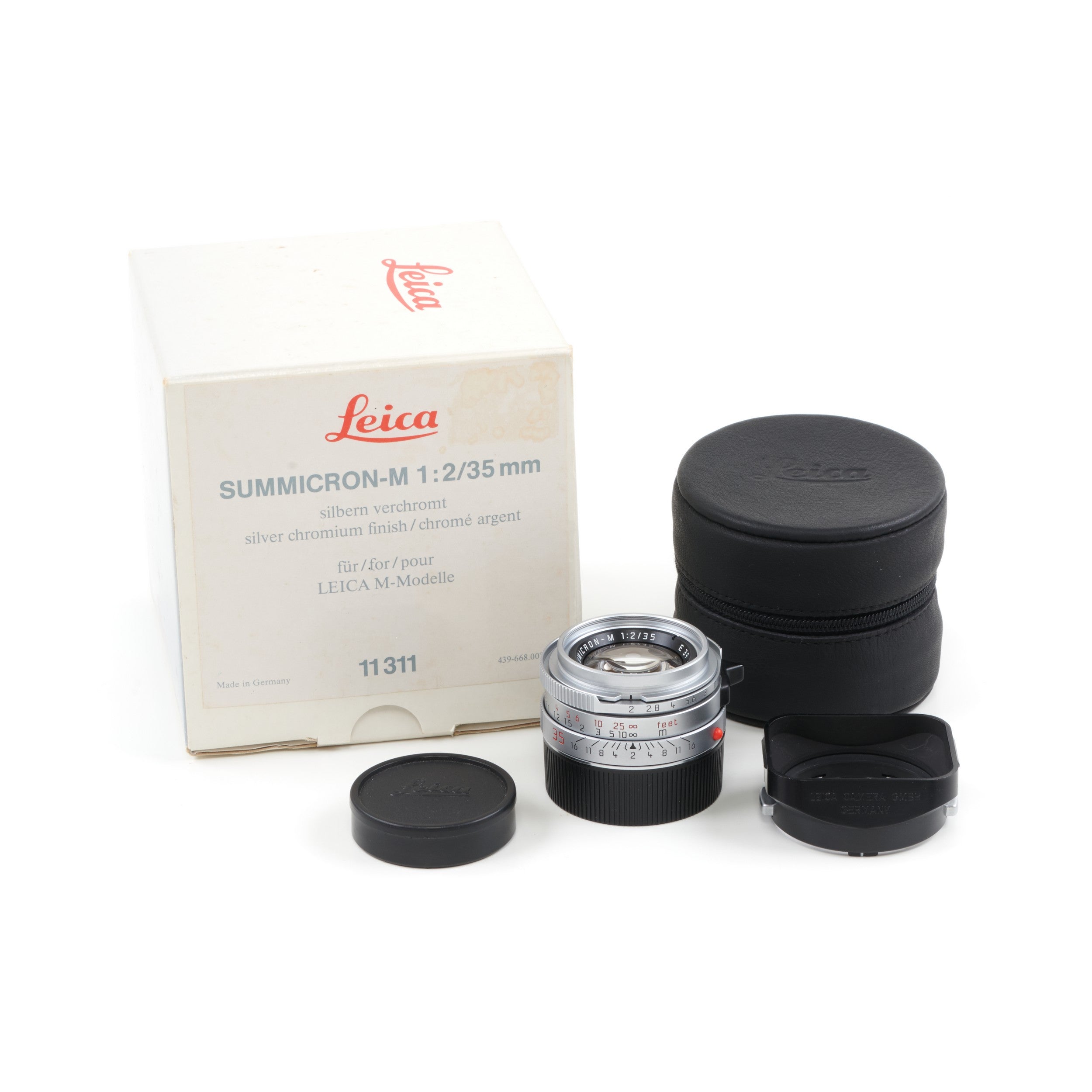 Leica 35mm f2 Summicron-M Silver 4th Version King Of Bokeh Germany + Box READ