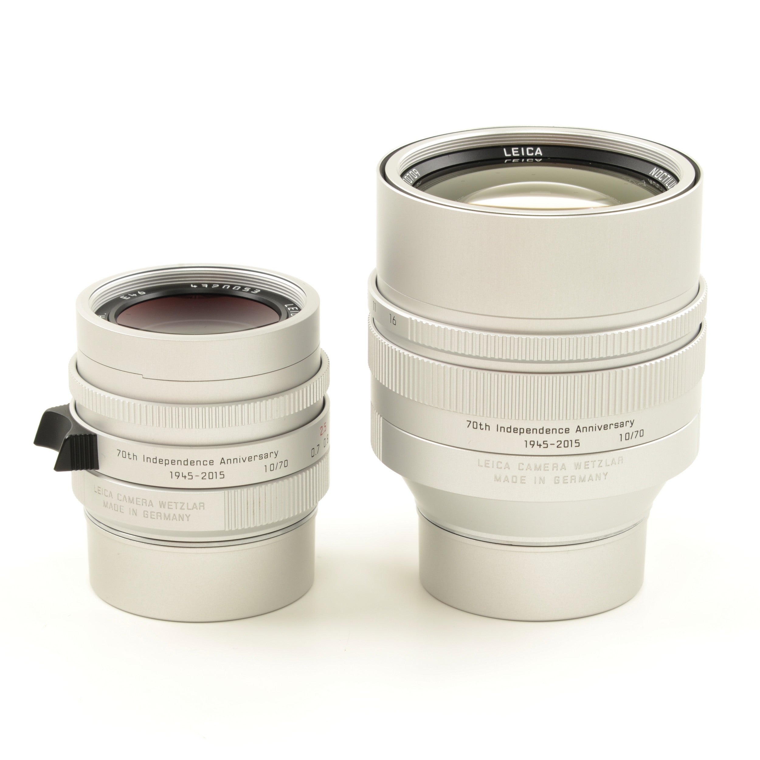 Leica 35mm f1.4 Summilux-M ASPH FLE + 50mm f0.95 Noctilux-M Silver Set "70th Anniversary Republic of Korea" + Box