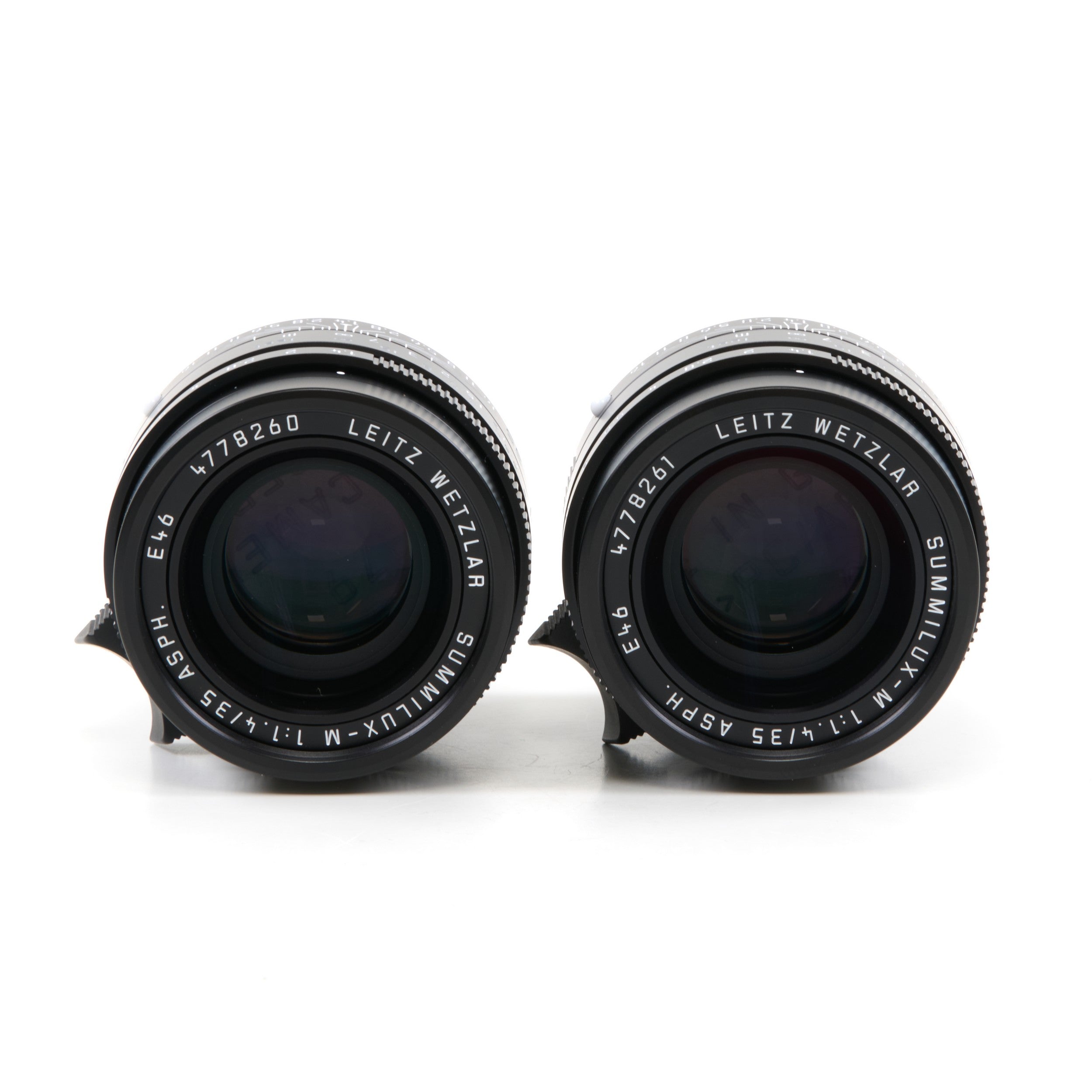 2x Leica 35mm f1.4 Summilux-M ASPH Black FLE "Leitz Wetzlar" + Box Consecutive Numbers