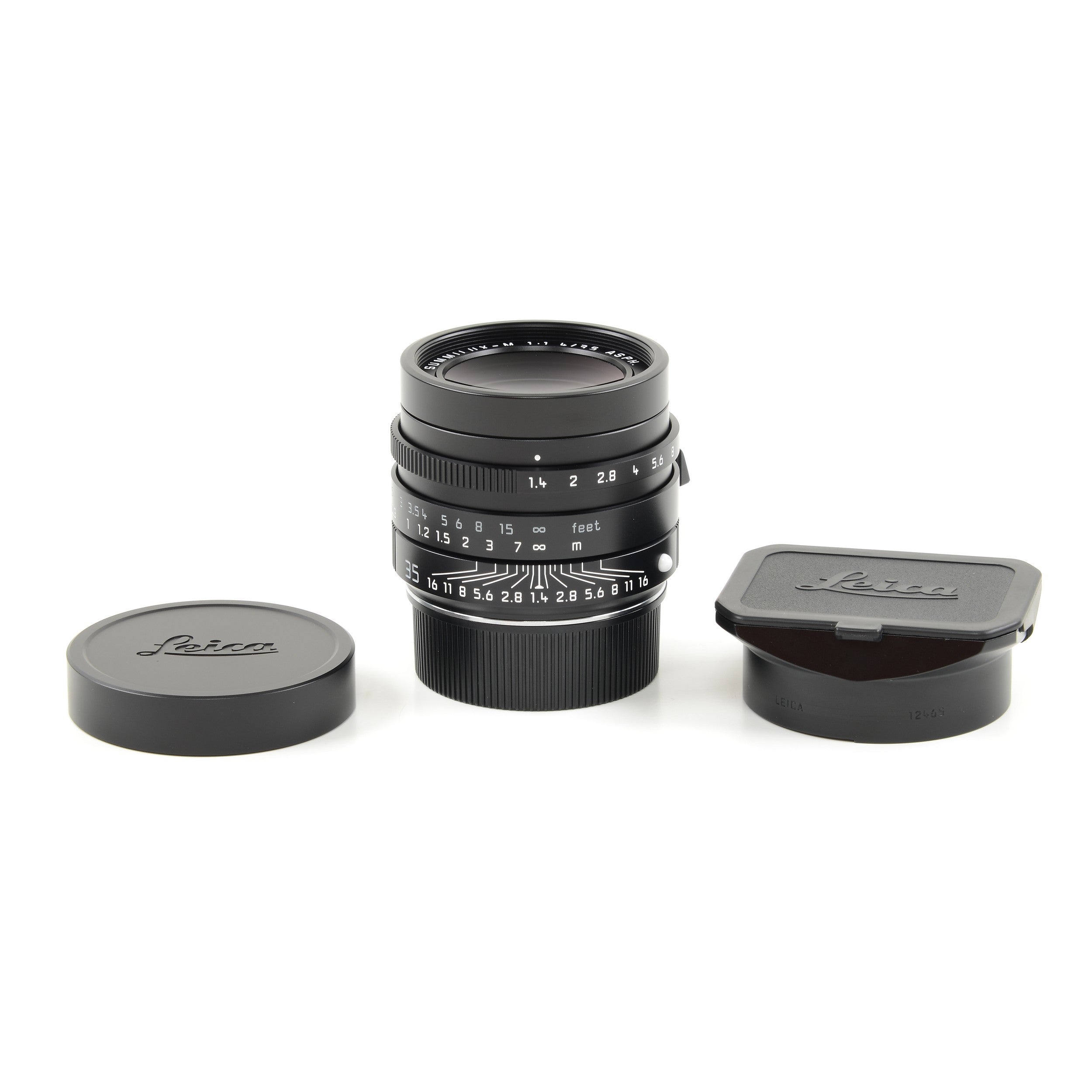 2x Leica 35mm f1.4 Summilux-M ASPH Black FLE "Leitz Wetzlar" + Box Consecutive Numbers