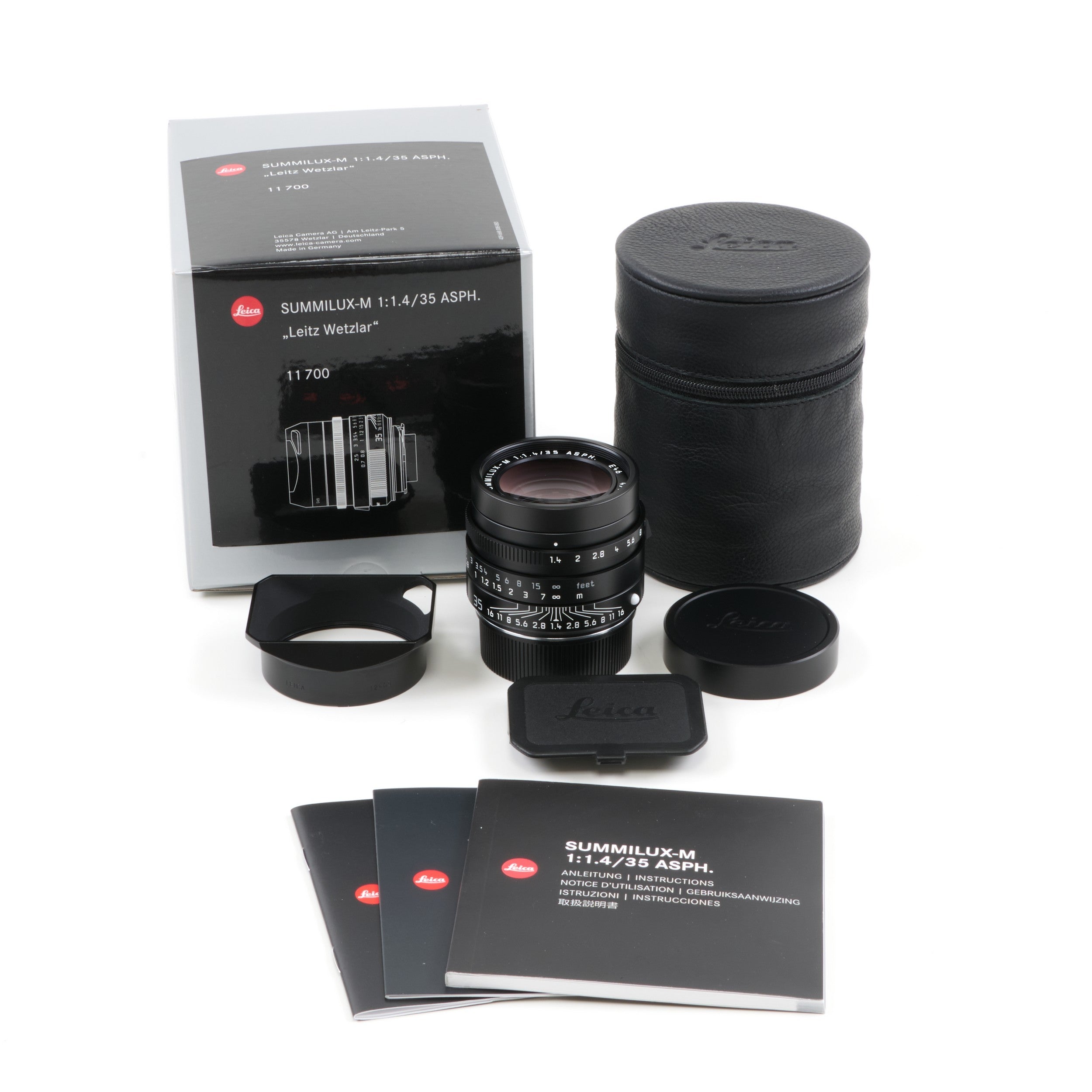 Leica 35mm f1.4 Summilux-M ASPH Black FLE "Leitz Wetzlar" + Box