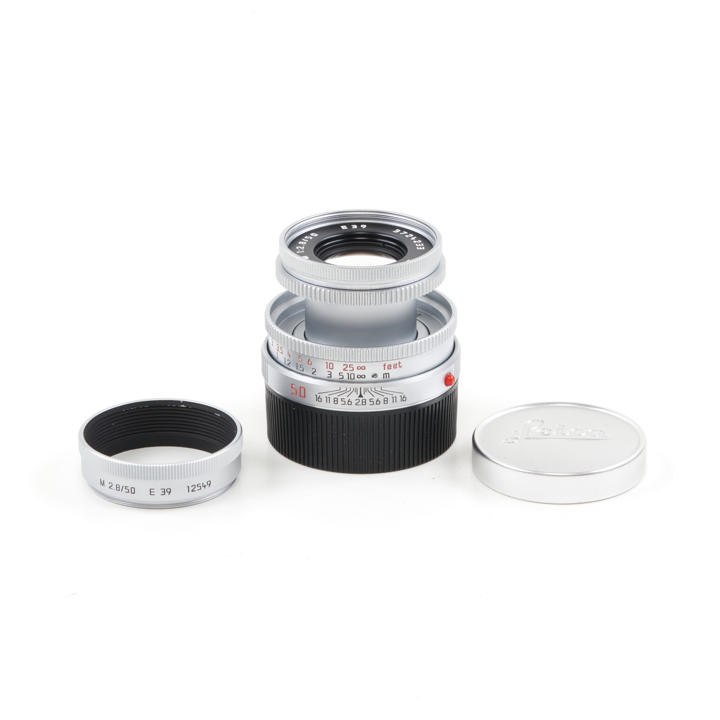 Leica 50mm f2.8 Elmar-M Silver + Box