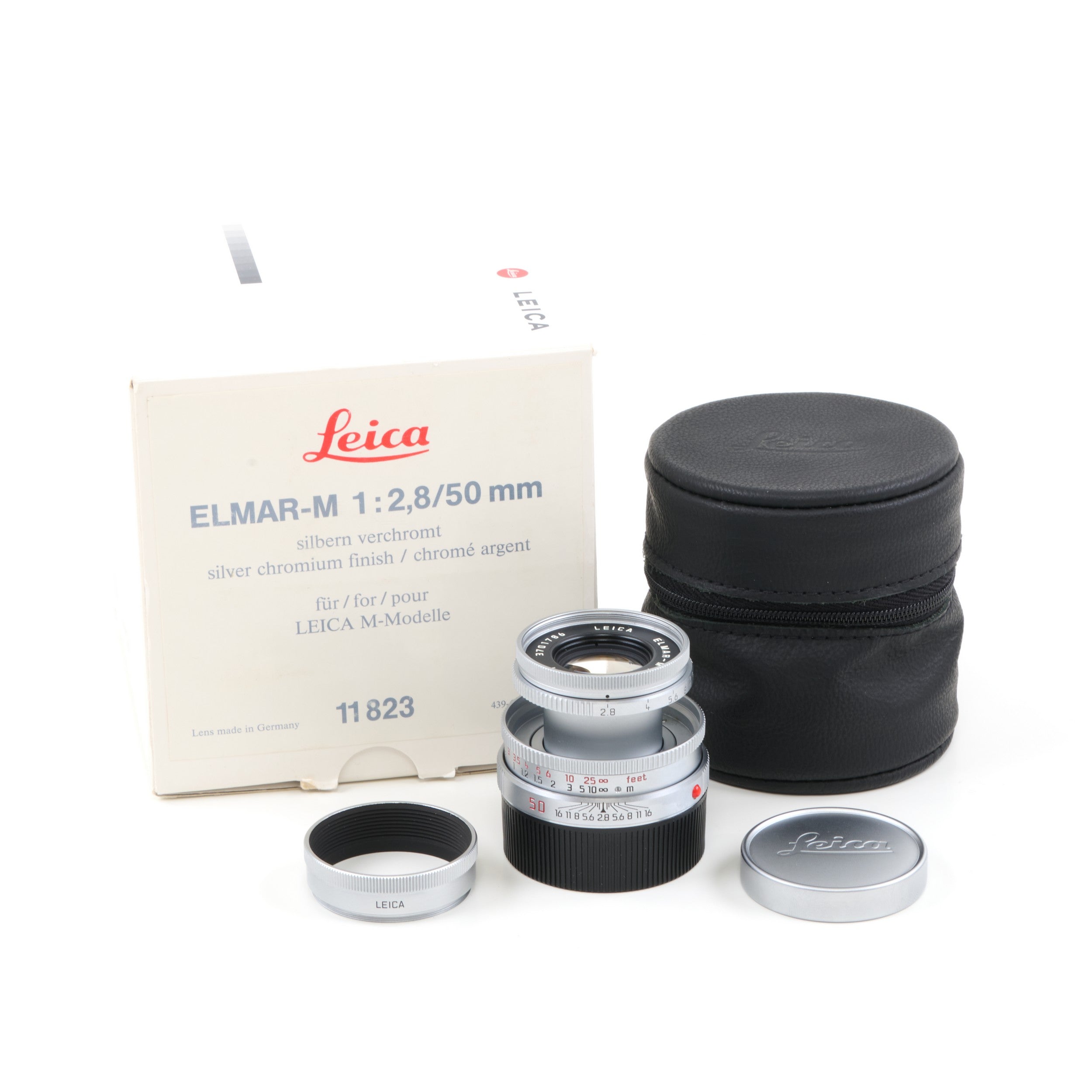 Leica 50mm f2.8 Elmar-M Silver + Box