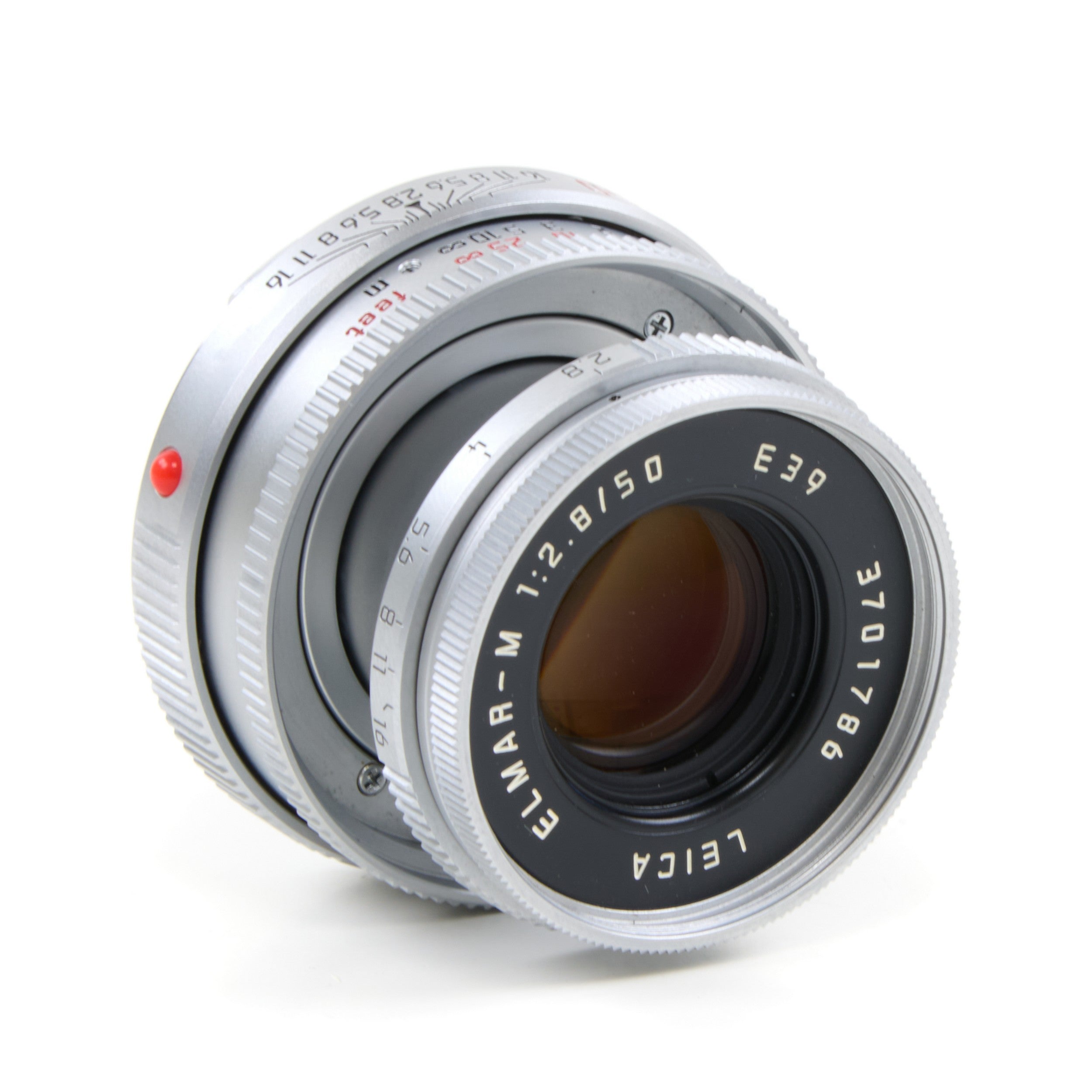Leica 50mm f2.8 Elmar-M Silver + Box
