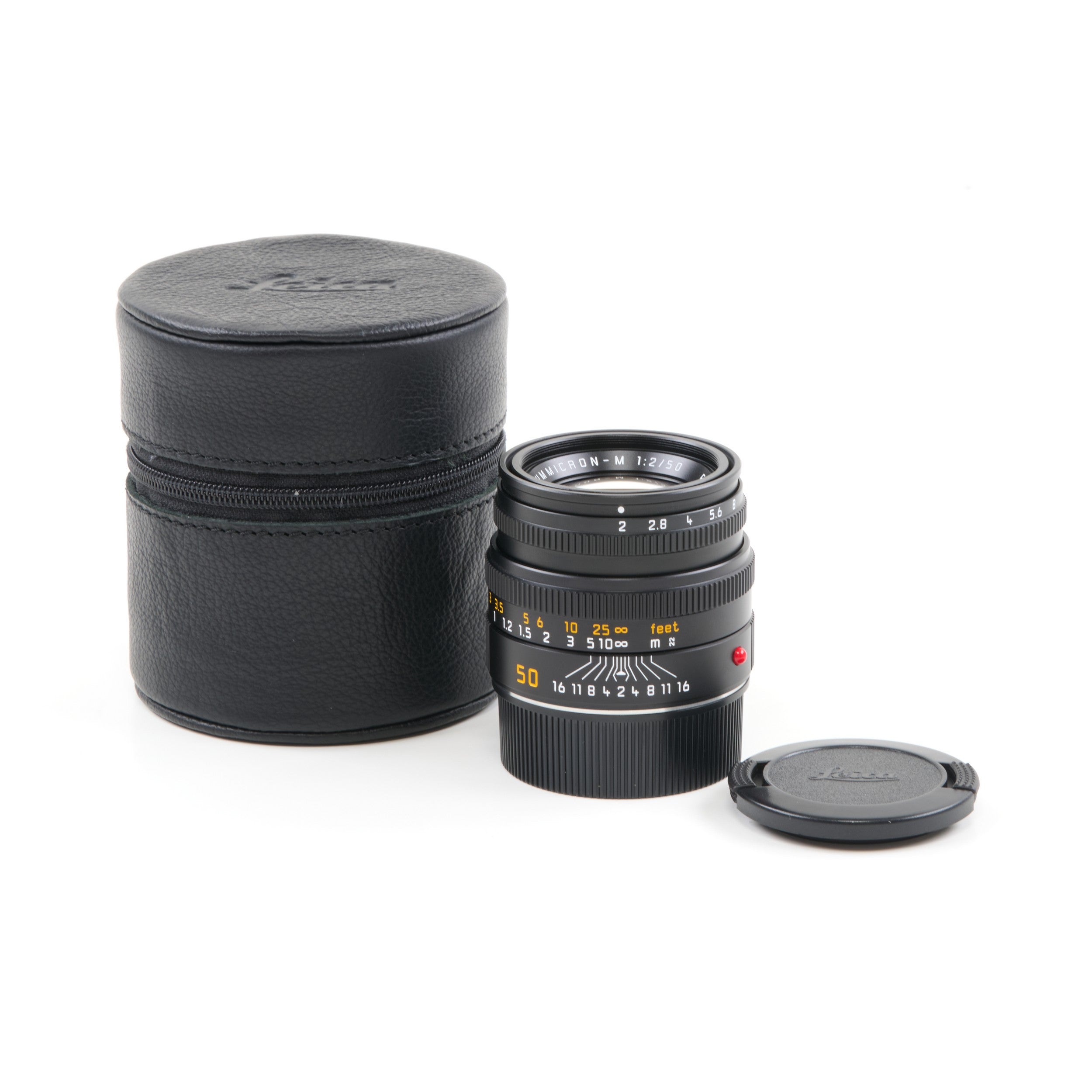 Leica 50mm f2 Summicron-M Black 6-Bit + Box