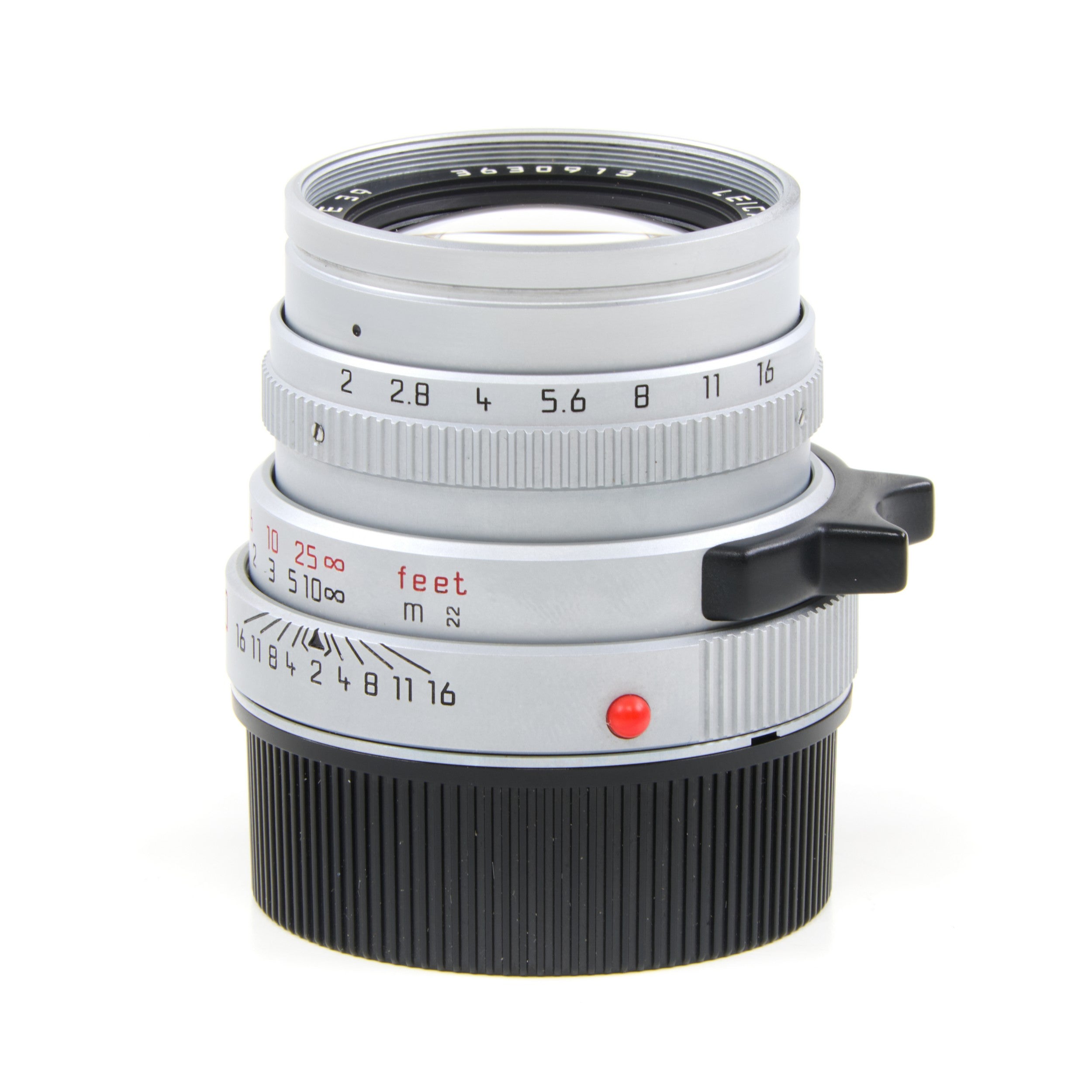 Leica 50mm f2 Summicron-M Silver 6-Bit + Hood