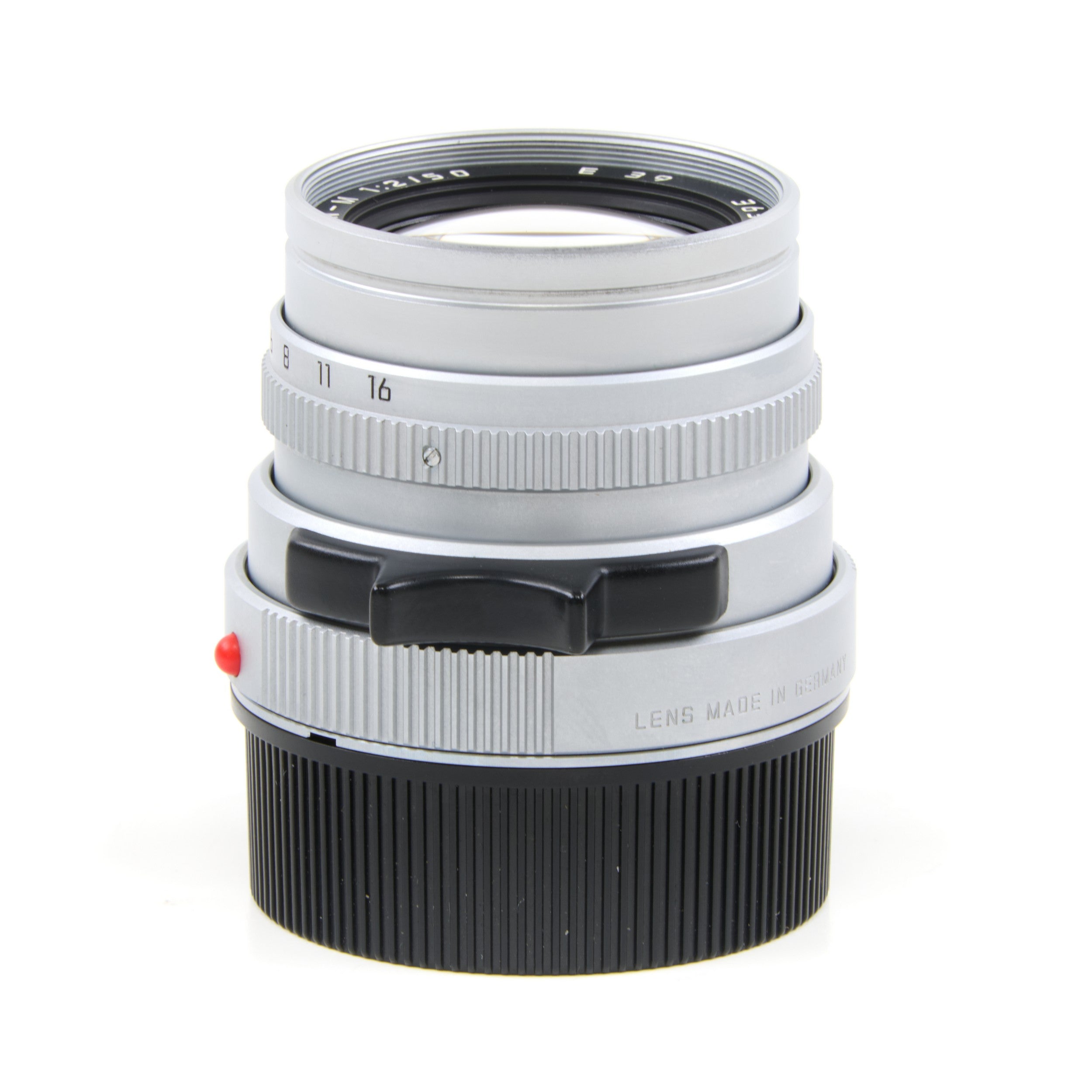 Leica 50mm f2 Summicron-M Silver 6-Bit + Hood
