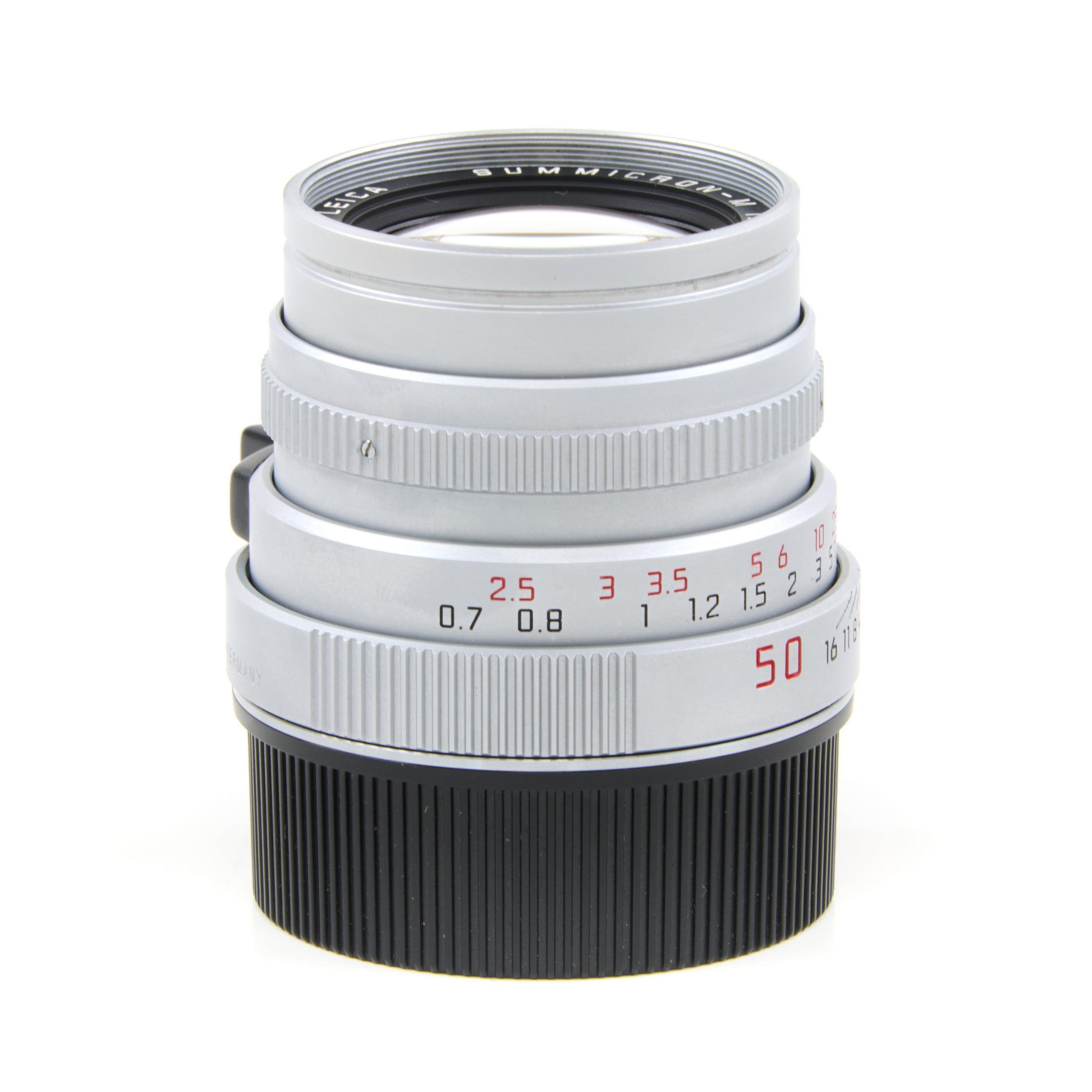 Leica 50mm f2 Summicron-M Silver 6-Bit + Hood