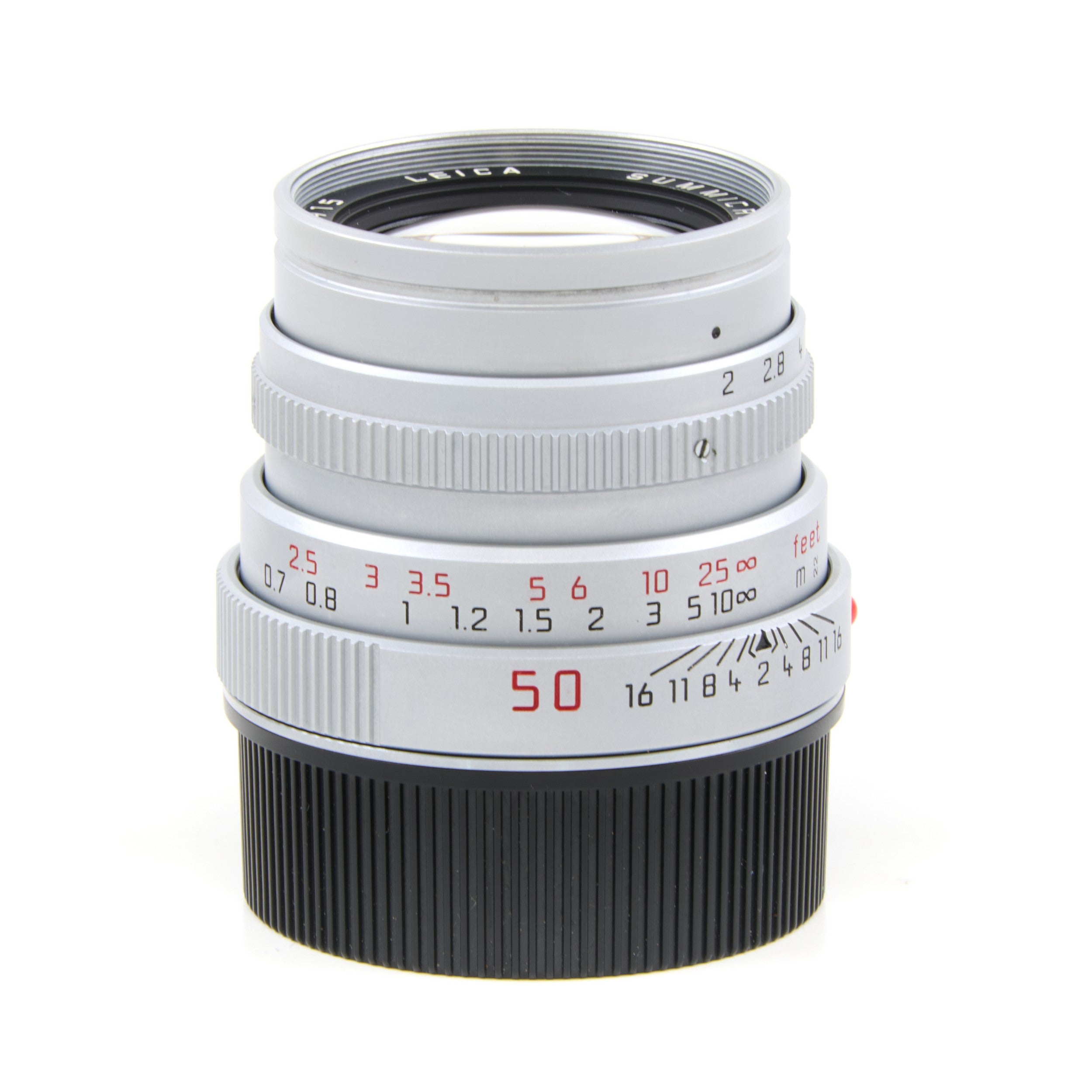 Leica 50mm f2 Summicron-M Silver 6-Bit + Hood