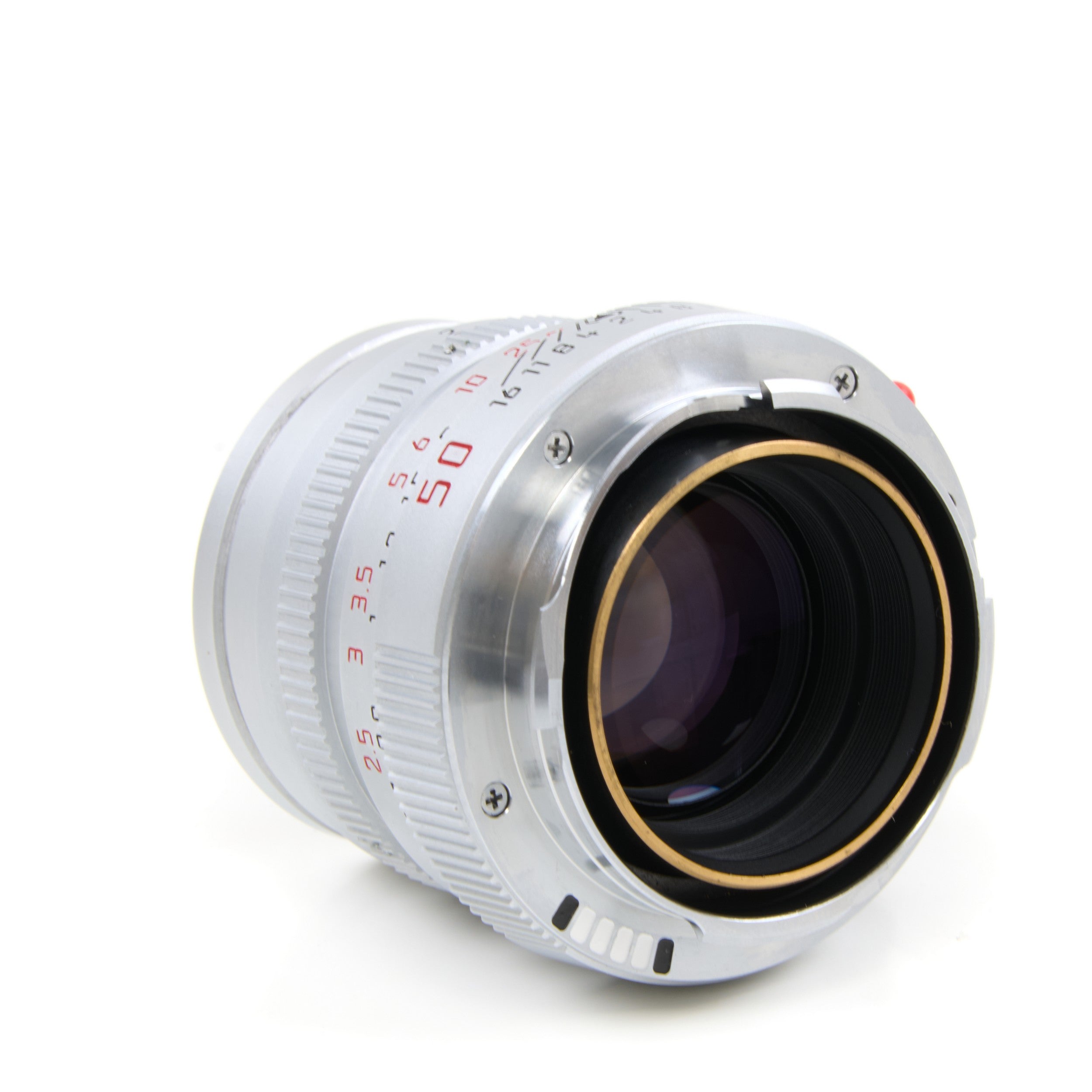 Leica 50mm f2 Summicron-M Silver 6-Bit + Hood