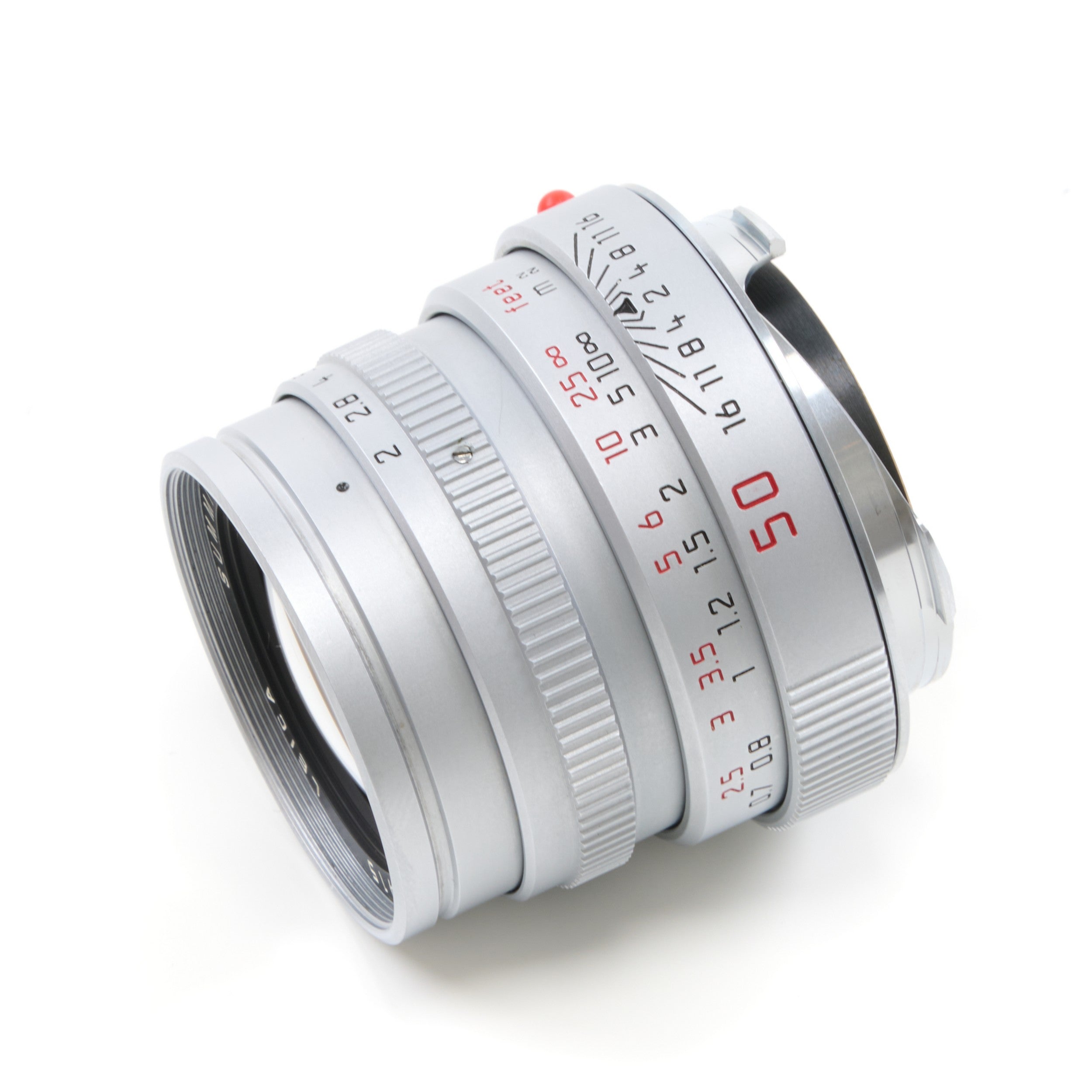 Leica 50mm f2 Summicron-M Silver 6-Bit + Hood
