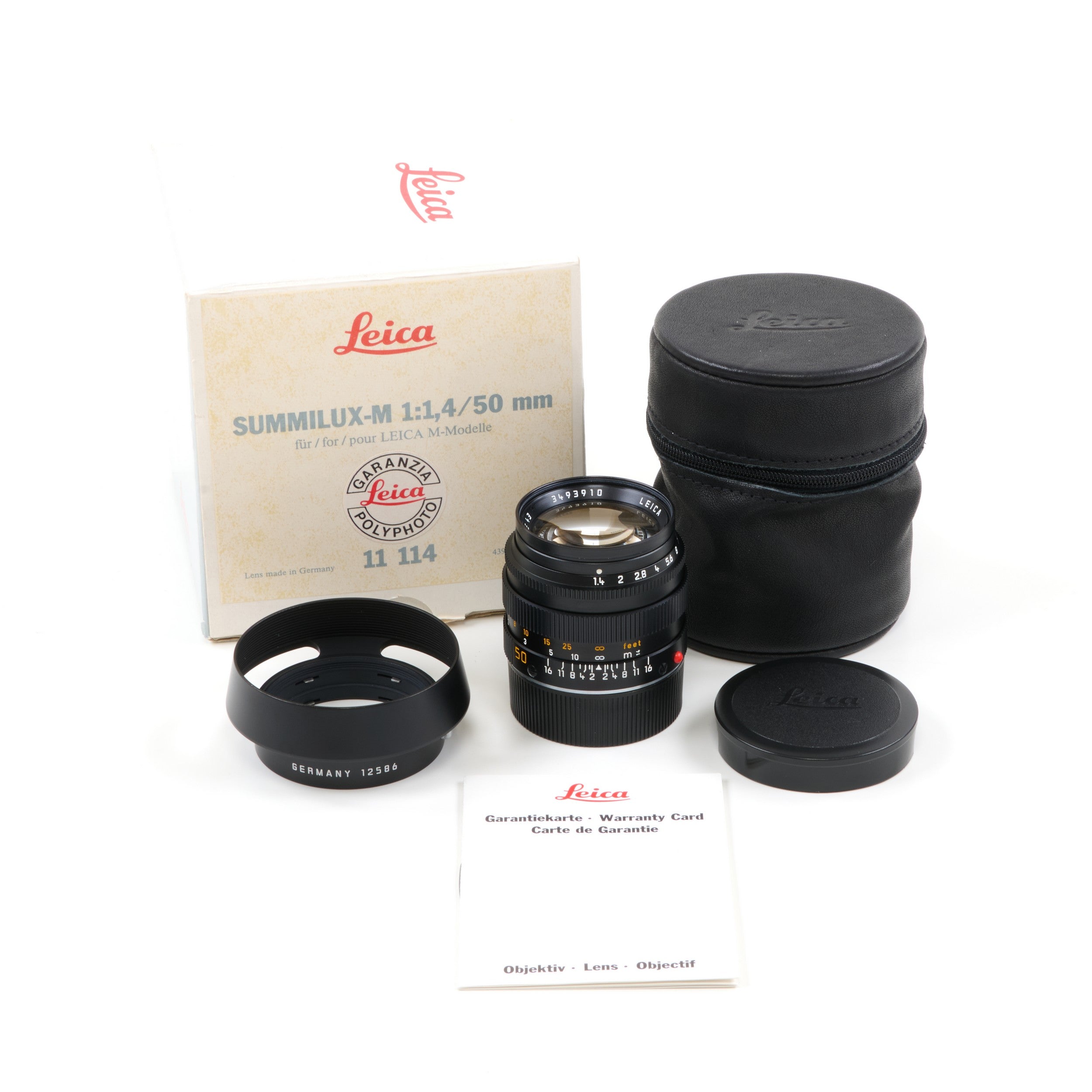 Leica 50mm f1.4 Summilux-M Black + Box