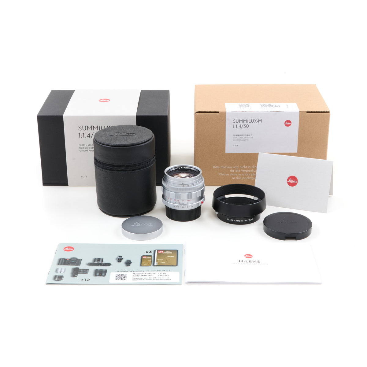 Leica 50mm f1.4 Summilux-M Re-Issue Silver + Box