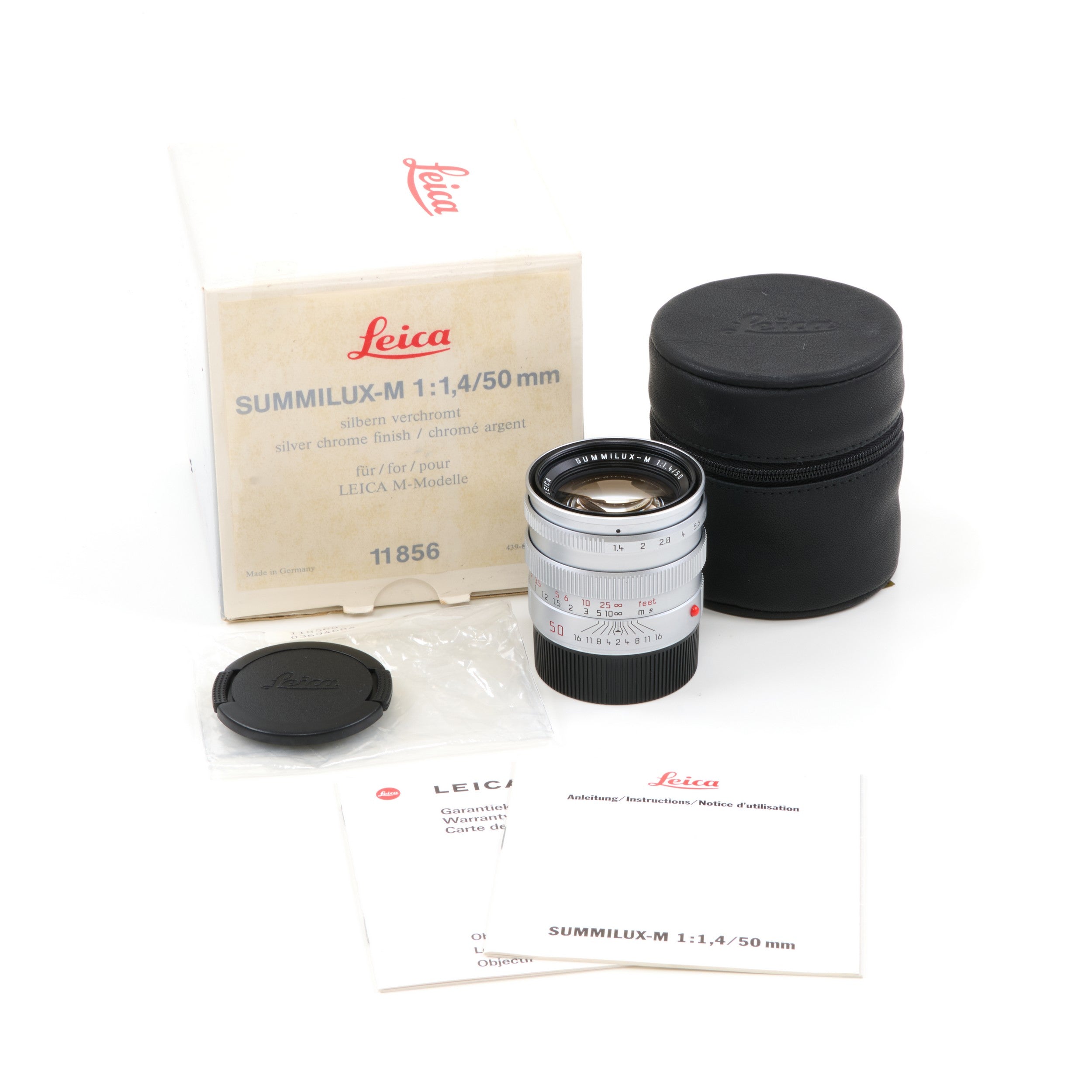 Leica 50mm f1.4 Summilux-M Pre-ASPH Silver + Box