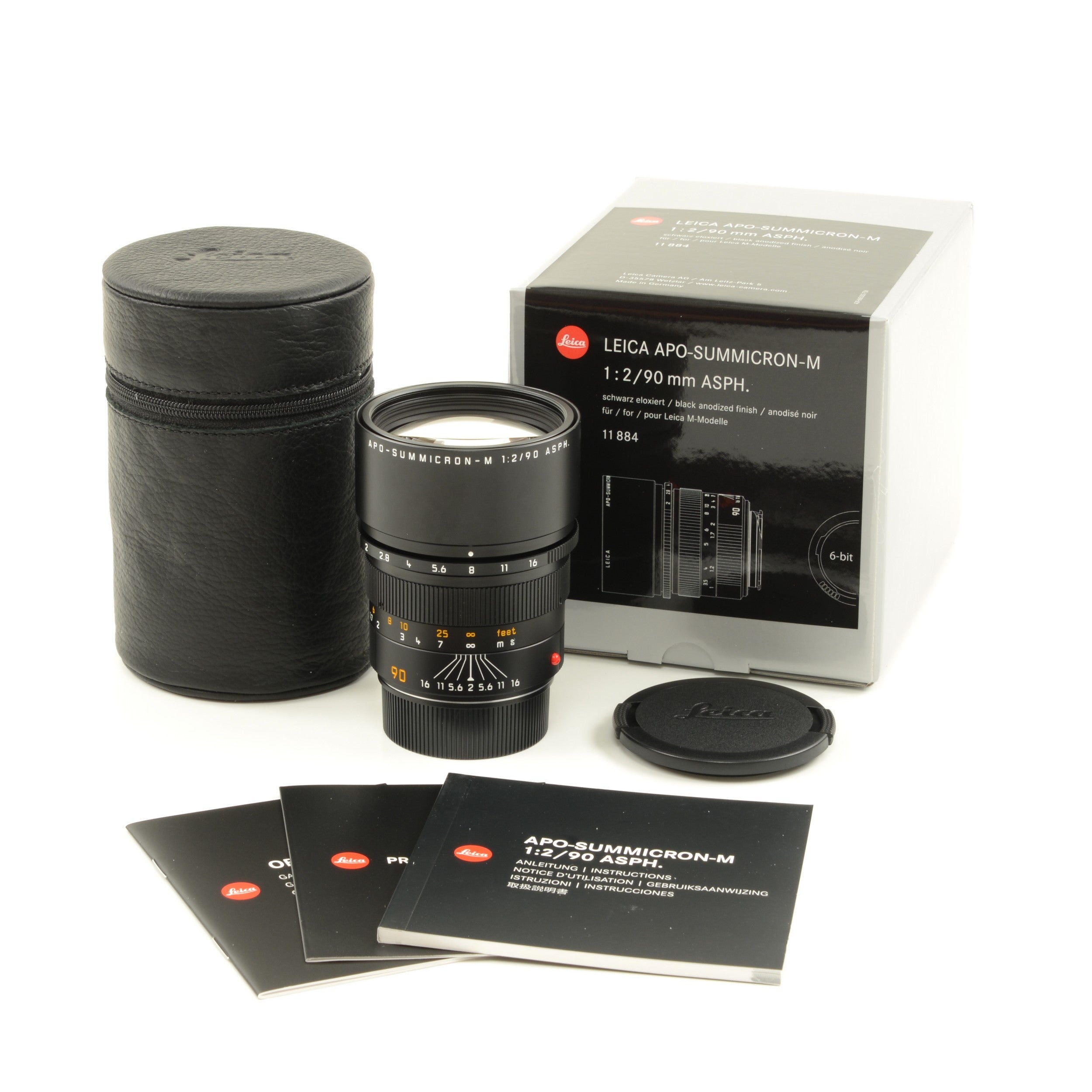 Leica 90mm f2 APO-Summicron-M ASPH Black 6-Bit + Box