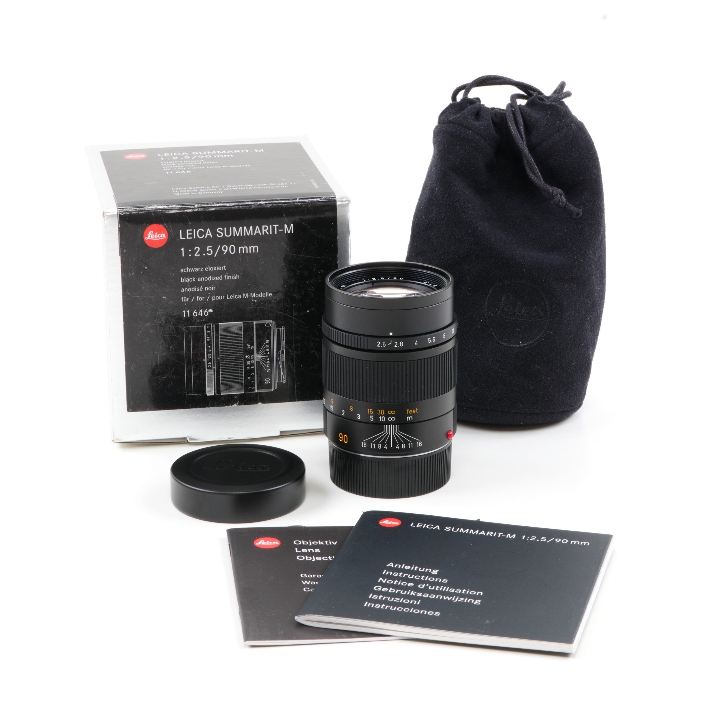 Leica 90mm f2.5 Summarit-M 6-Bit + Box