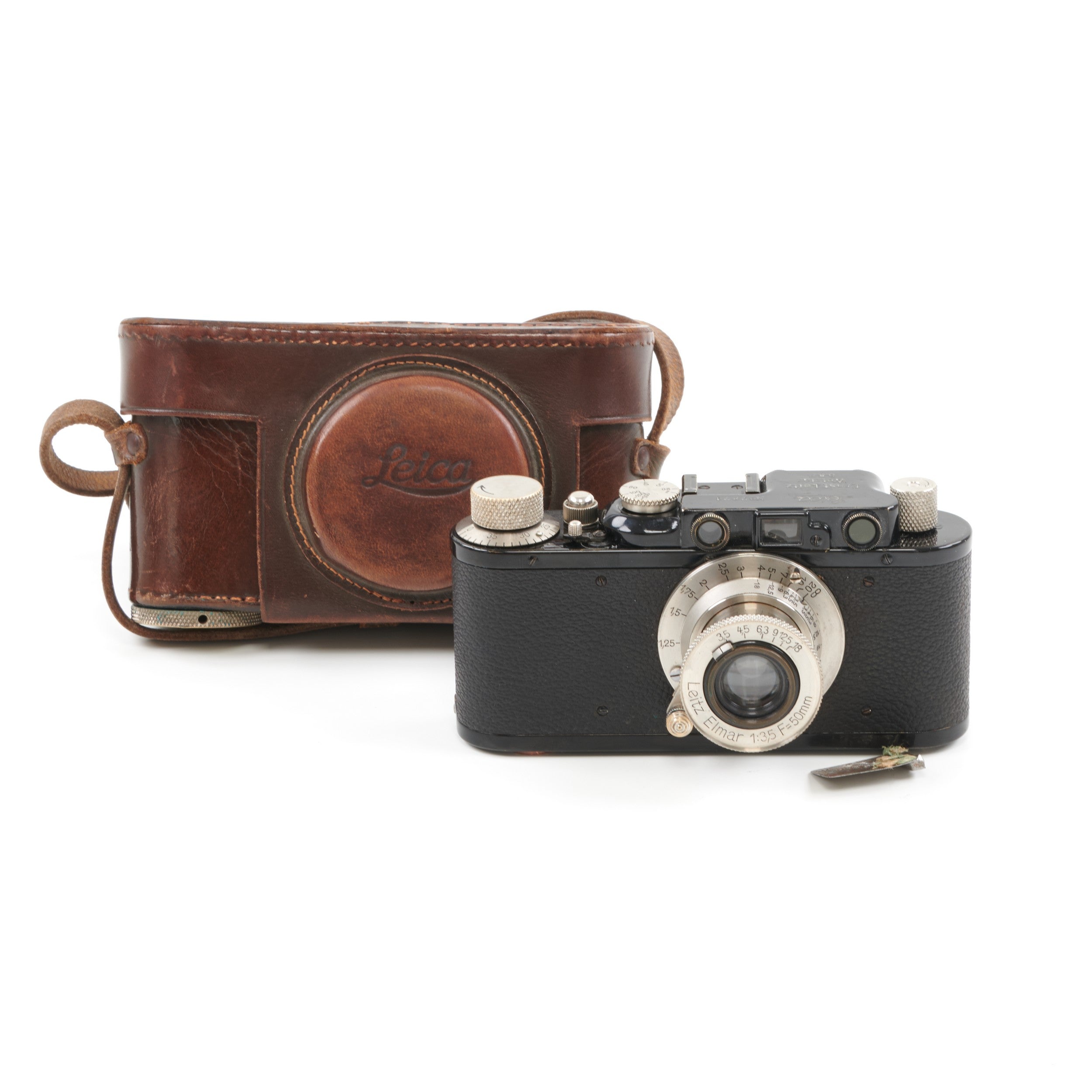 Leica I Conversion II 4 Digit Customs Tag + Leitz 50mm f3.5 Elmar