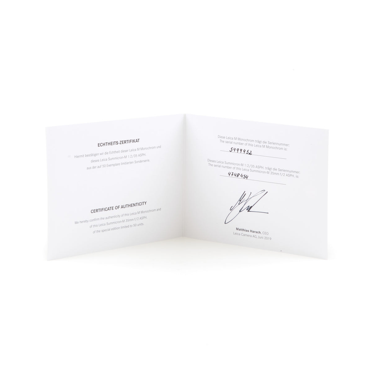 Leica M Monochrom "Signature" by Andy Summers + Box