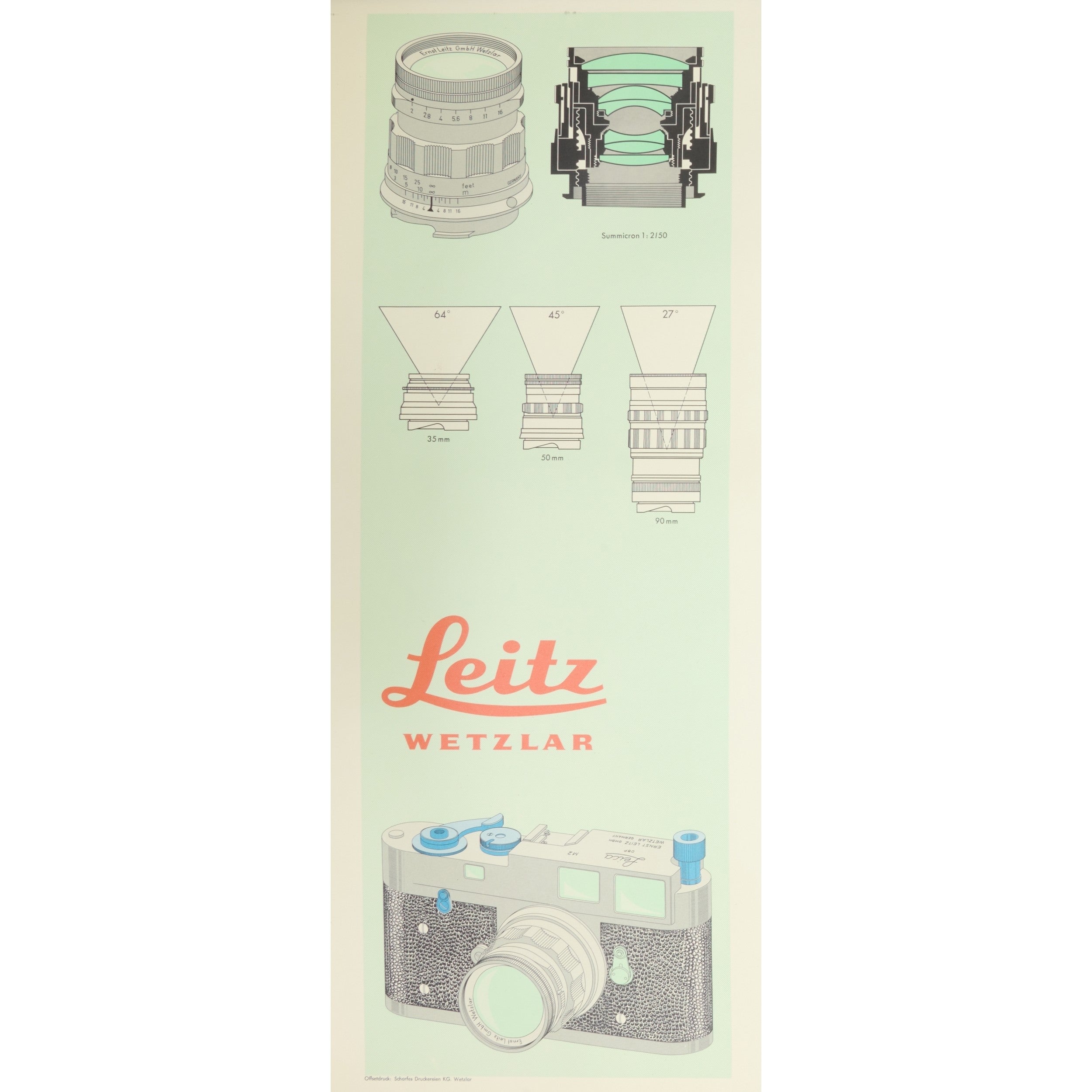 Leica M2 “Cutaway” Poster German 1966
