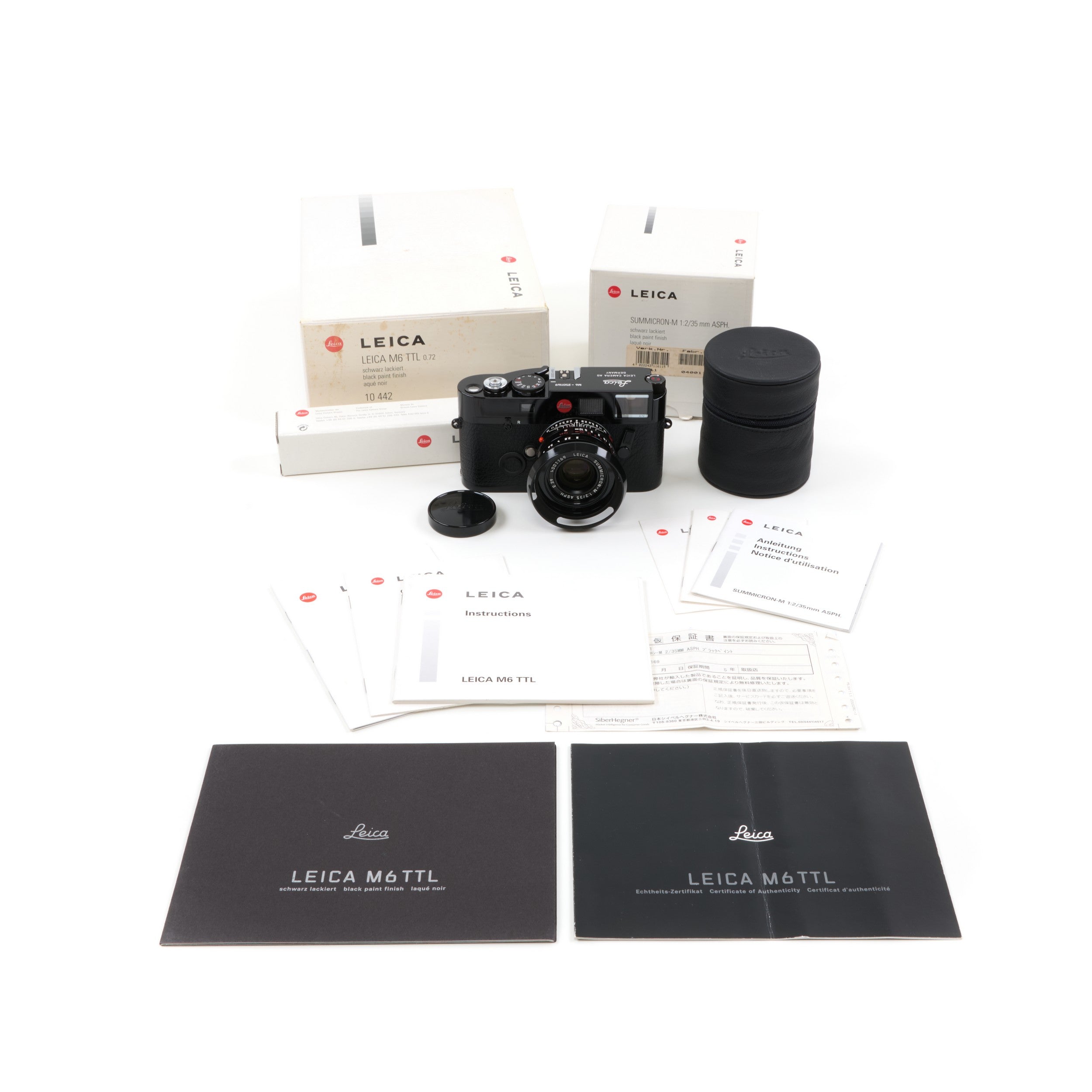 Leica M6 TTL Millennium Black Paint Set + Box