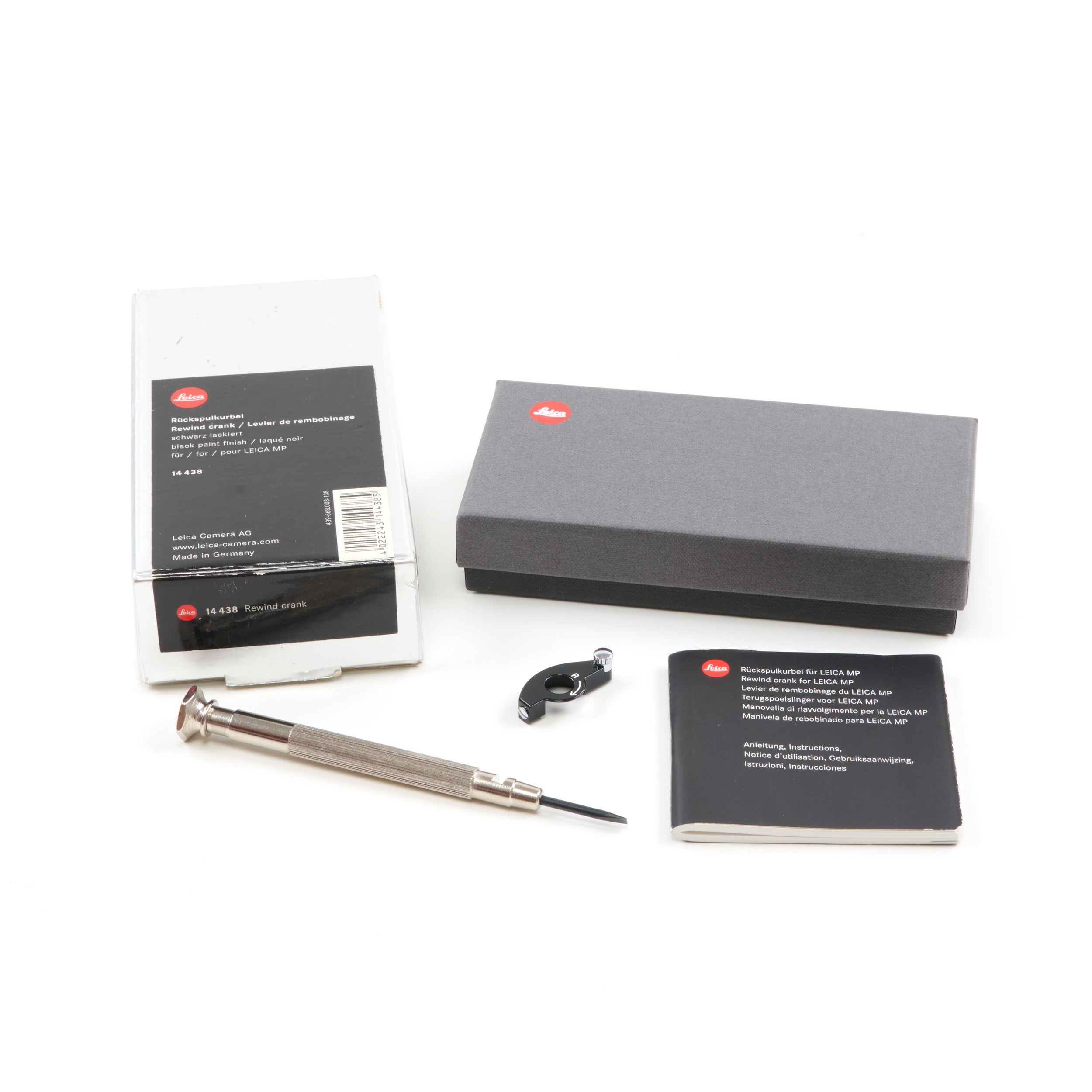 Leica MP Rewind Crank Black Paint + Box