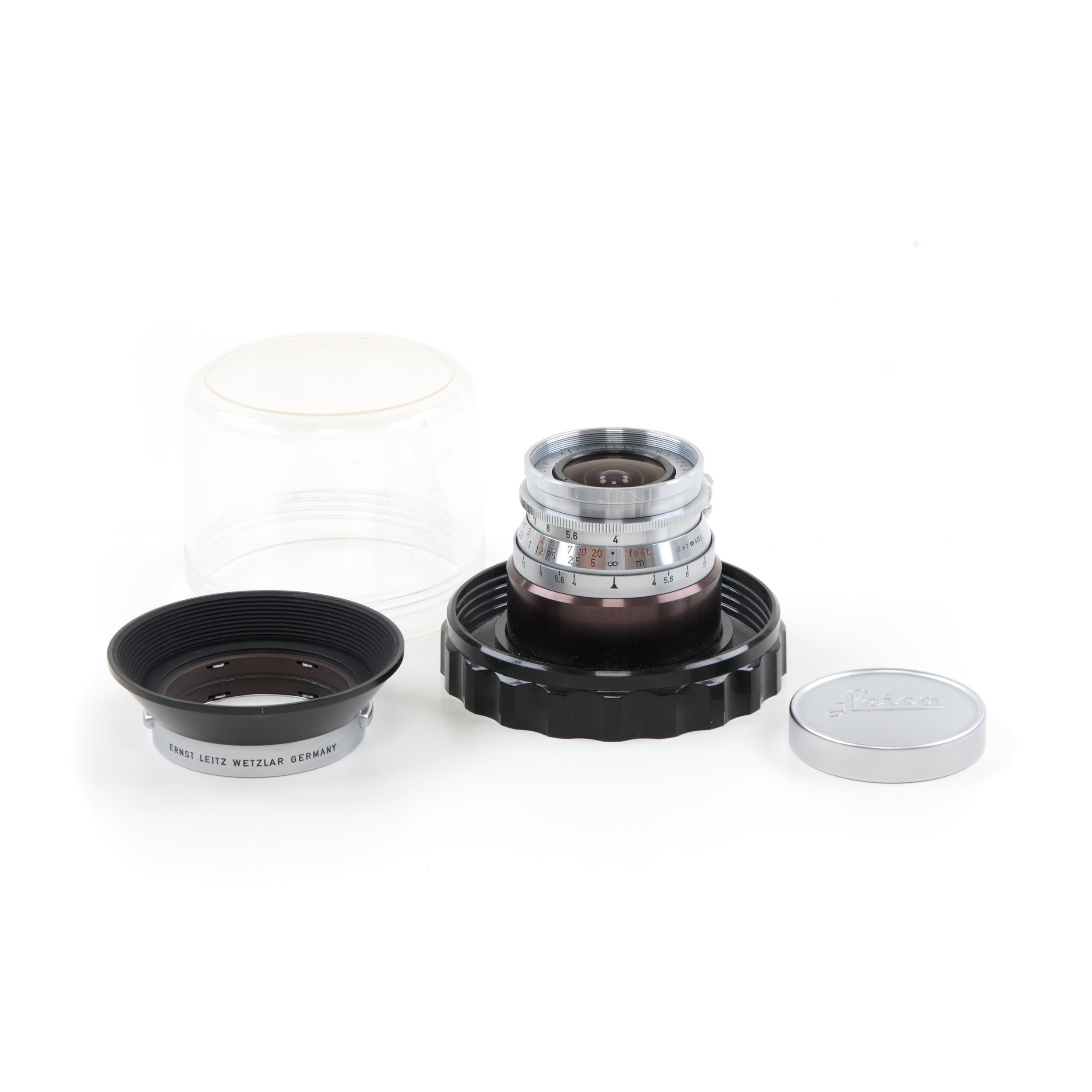 Leitz 21mm f4 Super-Angulon M39 Set + IWKOO Hood