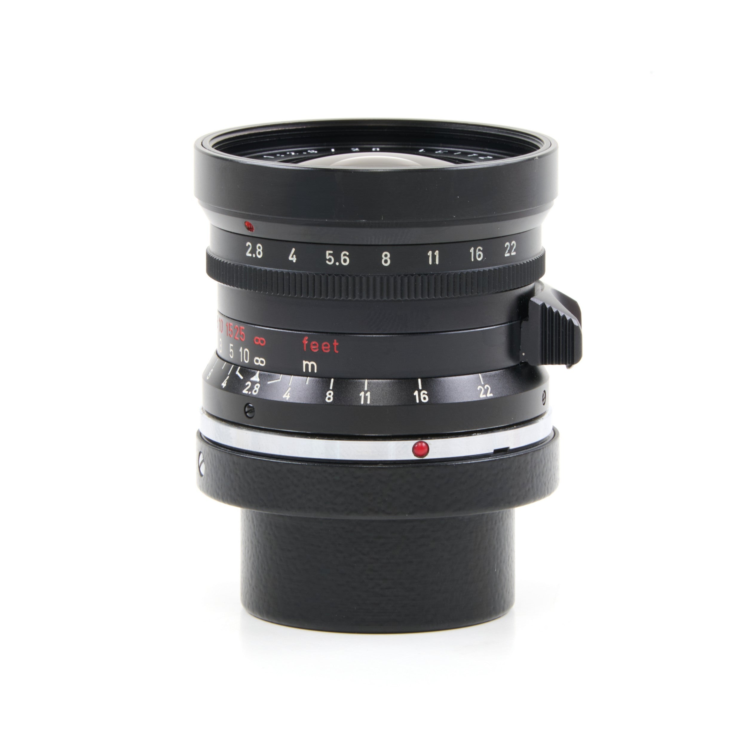 Leitz 28mm f2.8 Elmarit 9 Element Black Paint Stopper Canada + Hood + Box