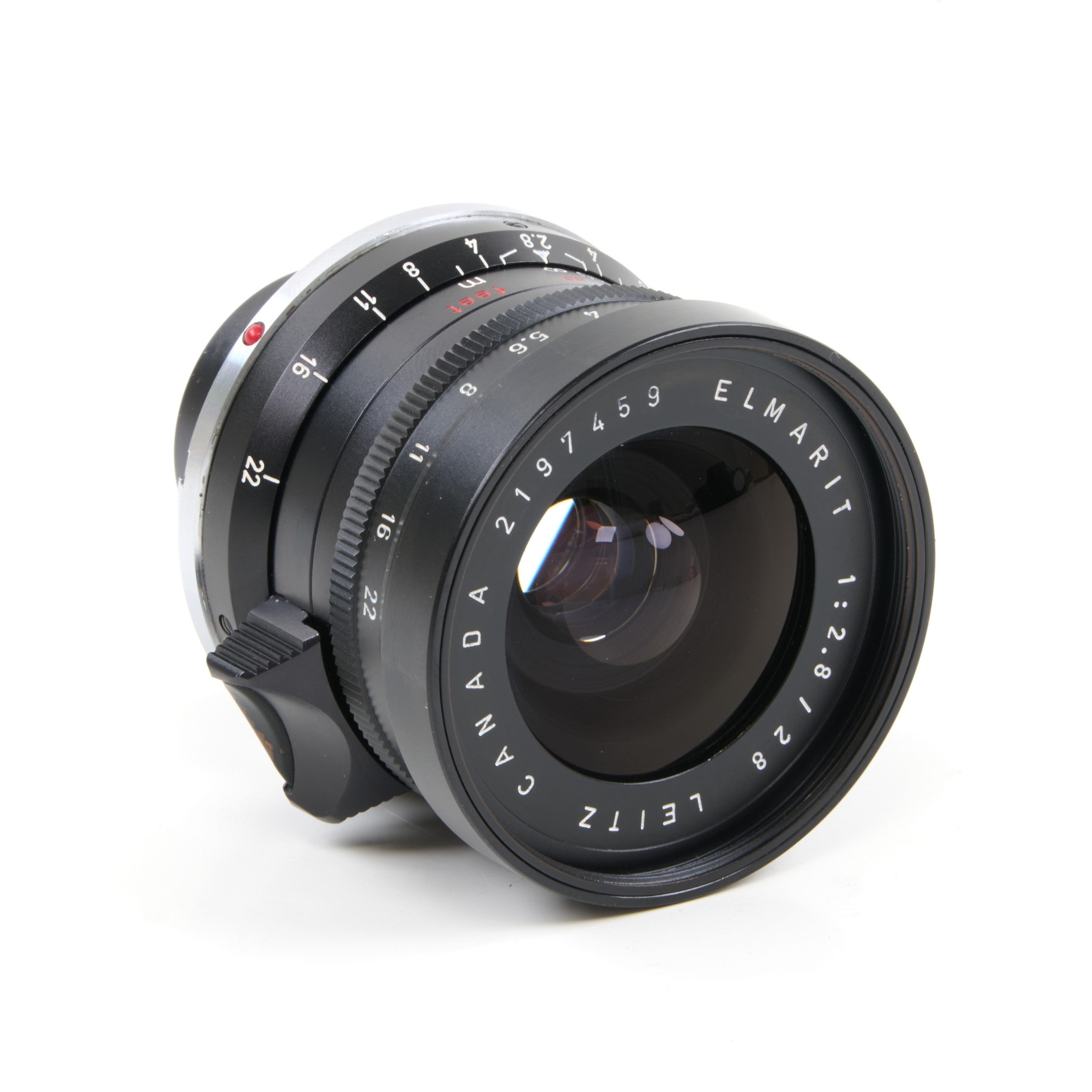 Leitz 28mm f2.8 Elmarit 9 Element Black Paint Stopper Canada + Hood + Box