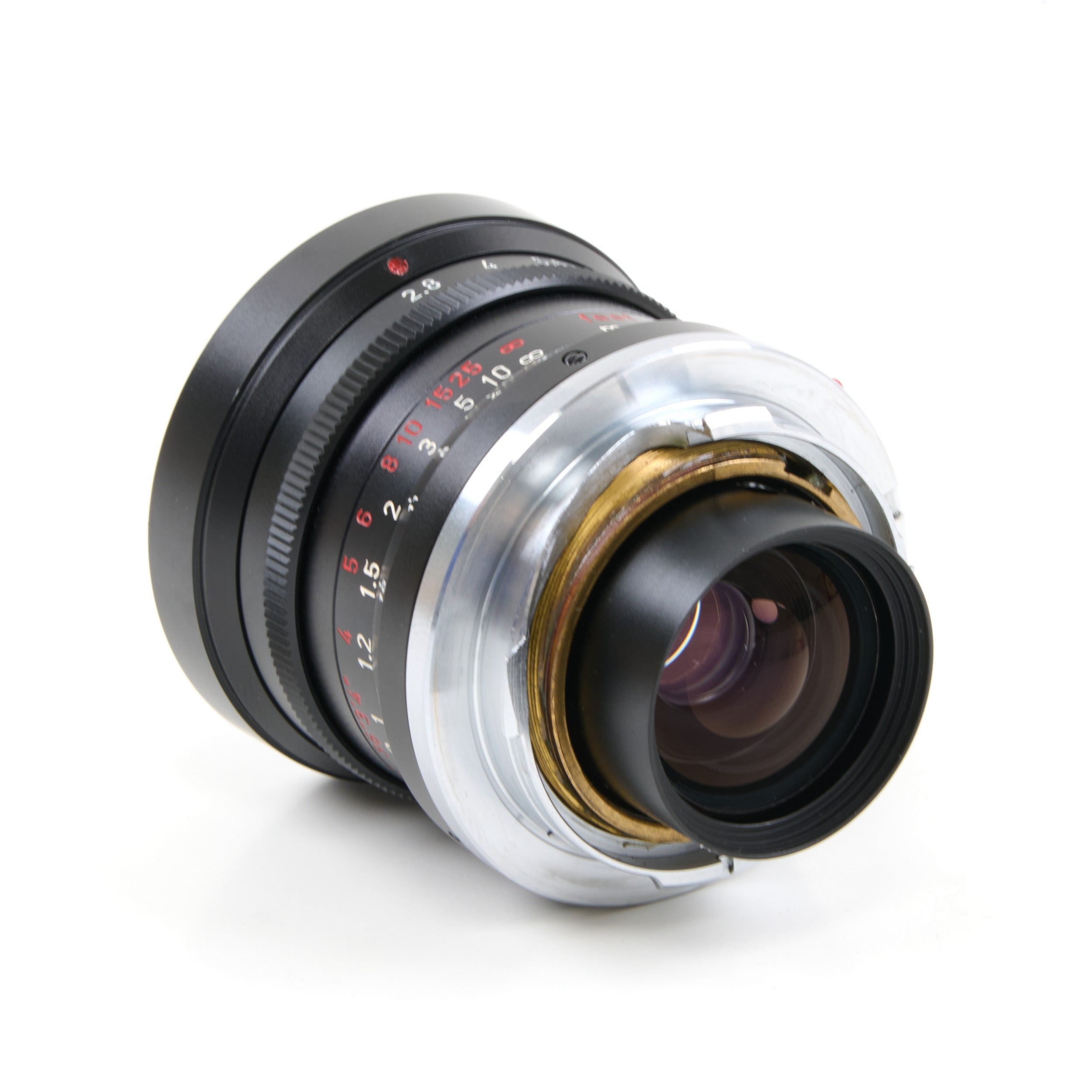 Leitz 28mm f2.8 Elmarit 9 Element Black Paint Stopper Canada + Hood + Box