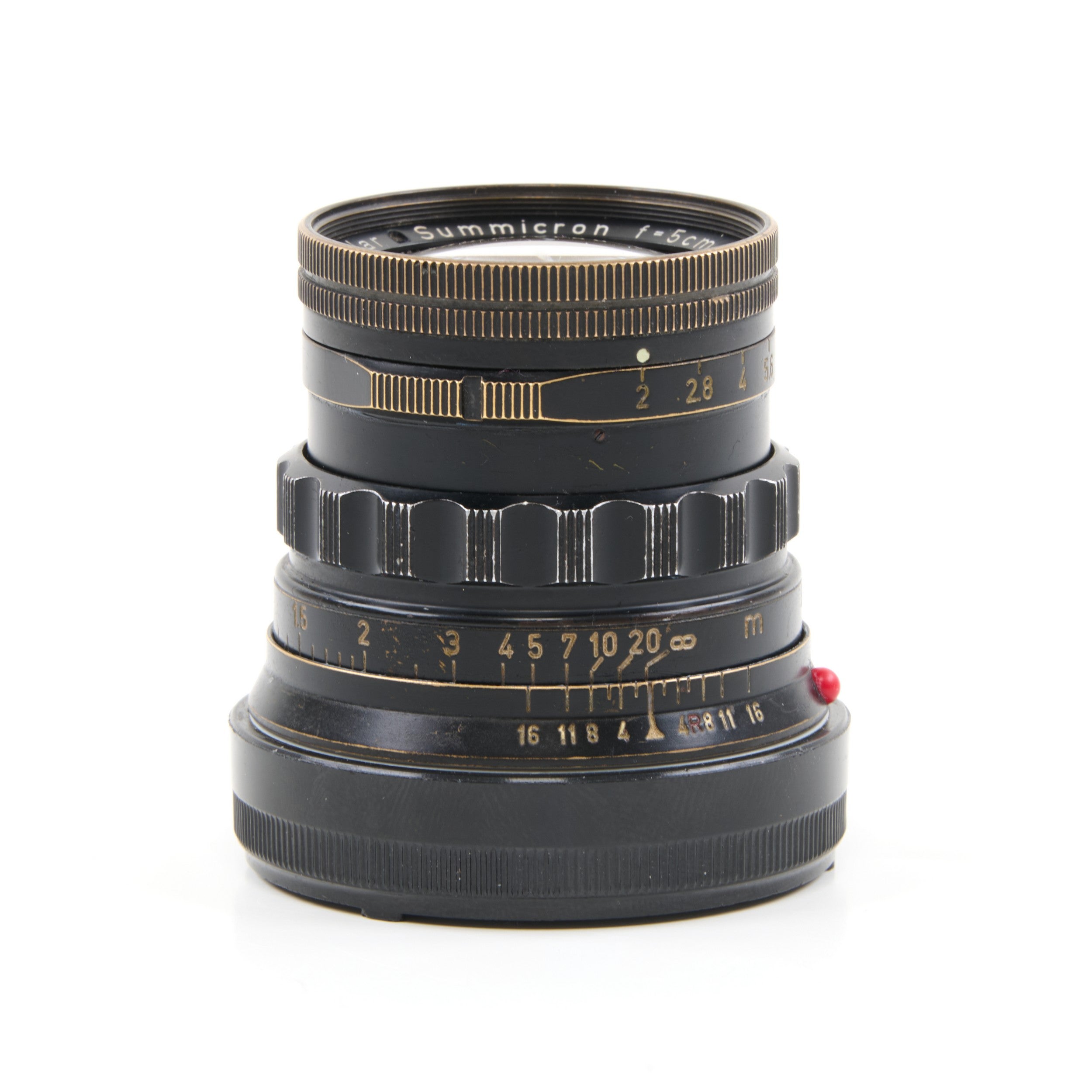 Leitz 50mm f2 Summicron Black Paint Brass Mount Rare