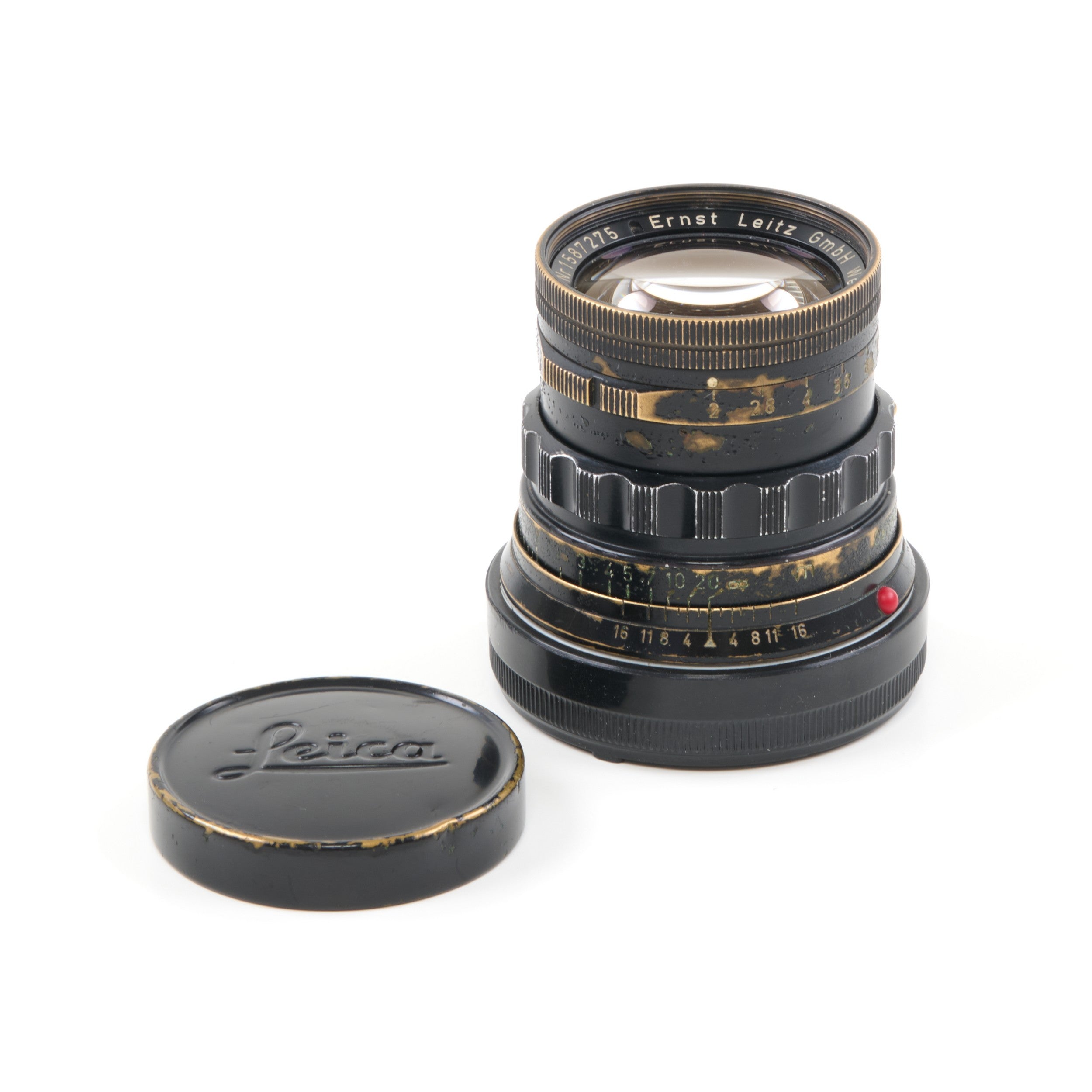 Leitz 50mm f2 Summicron Black Paint Brass Mount Rare