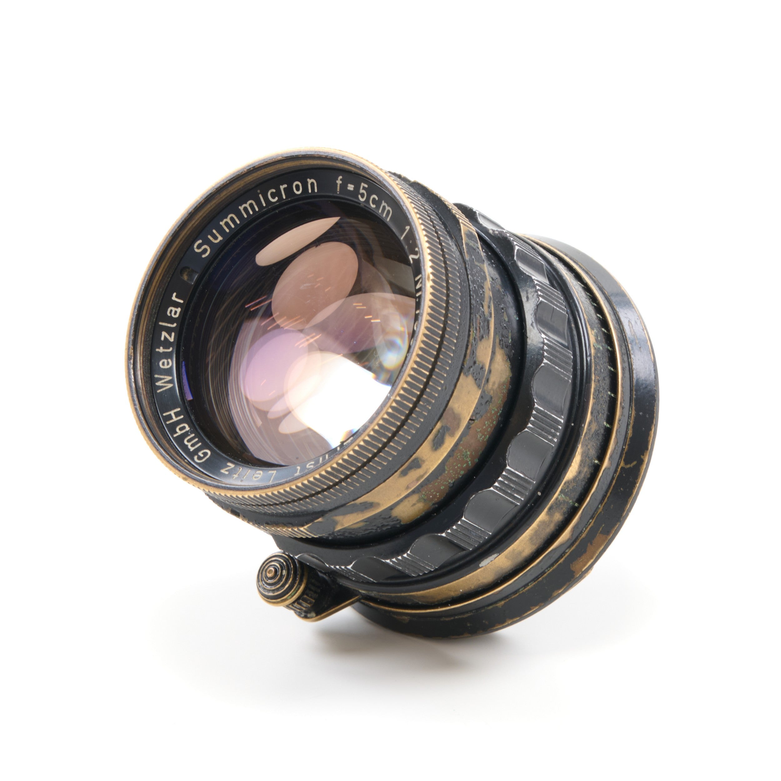 Leitz 50mm f2 Summicron Black Paint Brass Mount Rare