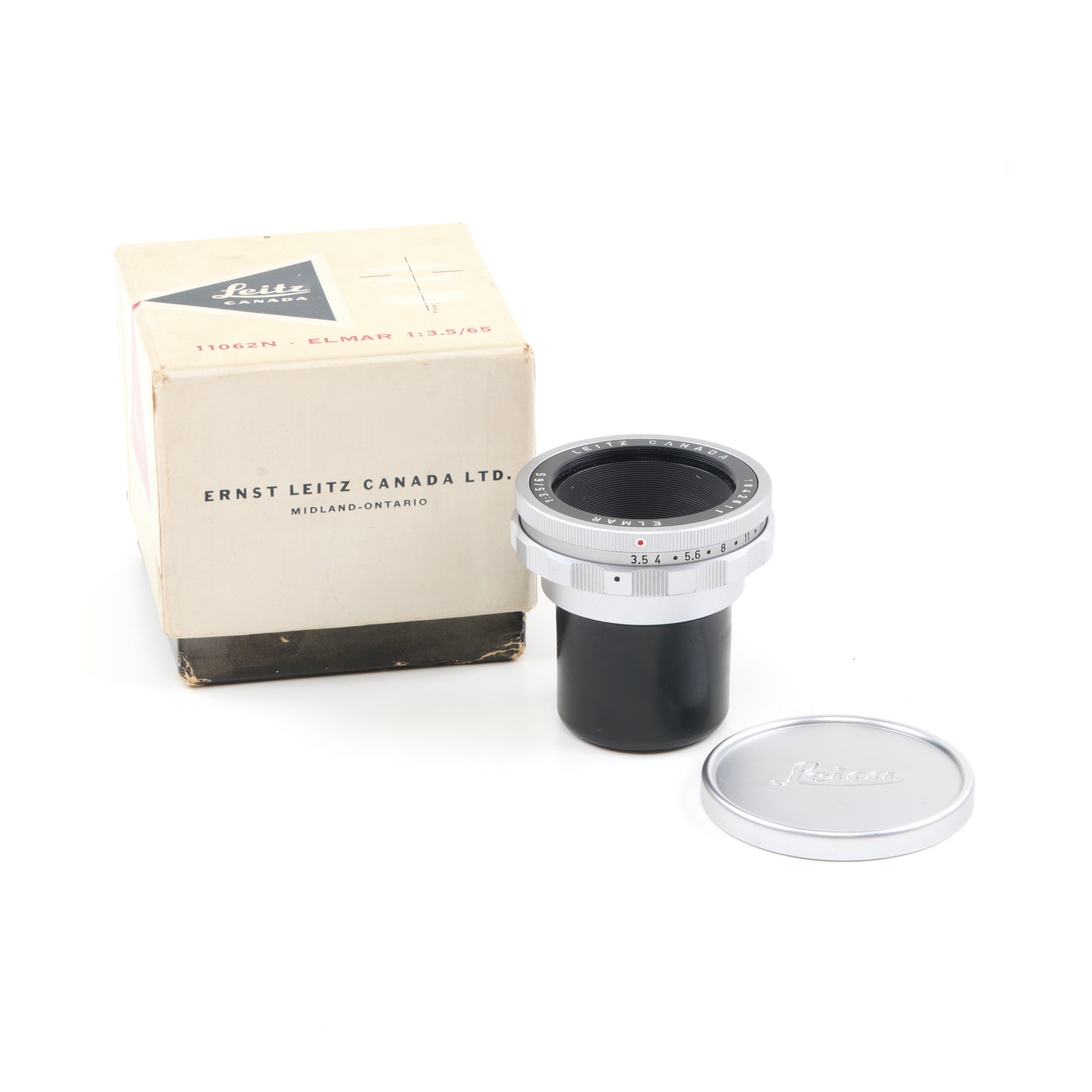 Leitz 65mm f3.5 Elmar Chrome + Box
