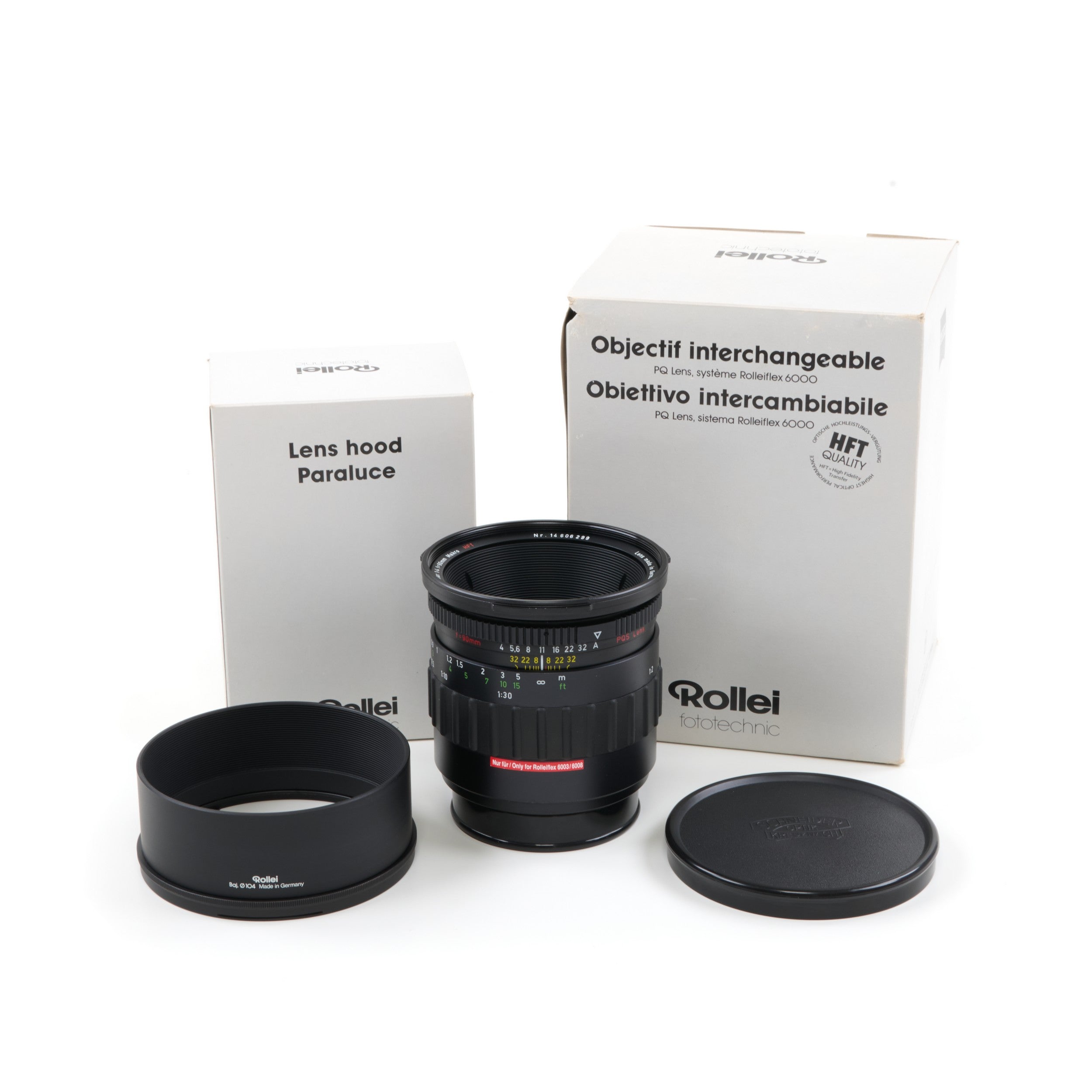 Schneider-Kreuznach 90mm f4 APO-Symmar Makro HFT PQS For 6003 / 6008 + Box