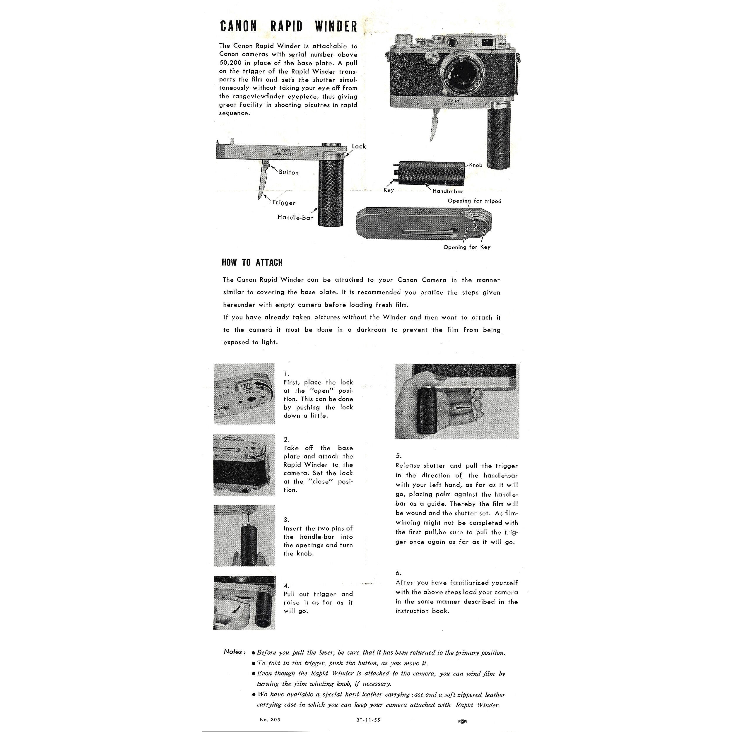 Canon Rapid Winder + Box