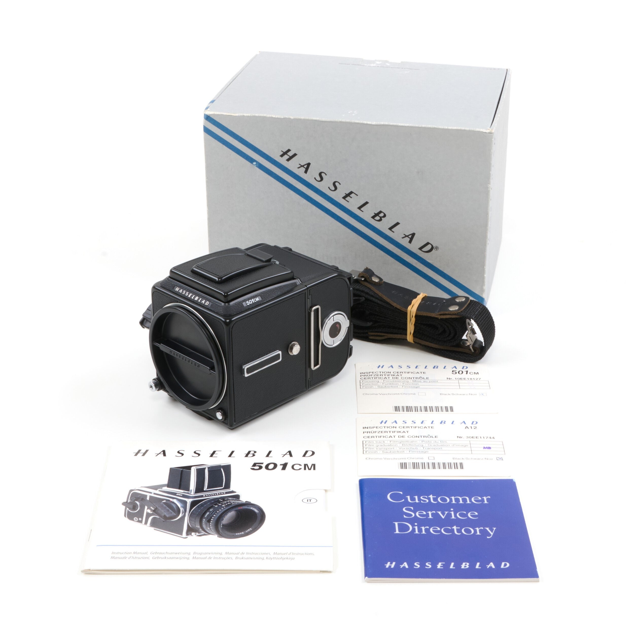 Hasselblad 501CM Black + A12 +Box