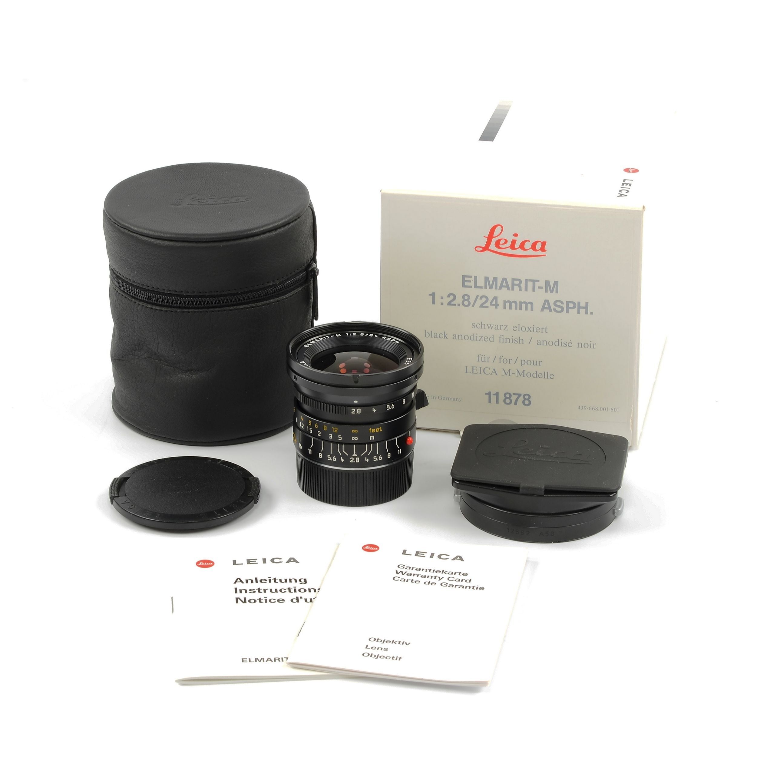 Leica 24mm f2.8 Elmarit-M ASPH Black + Box