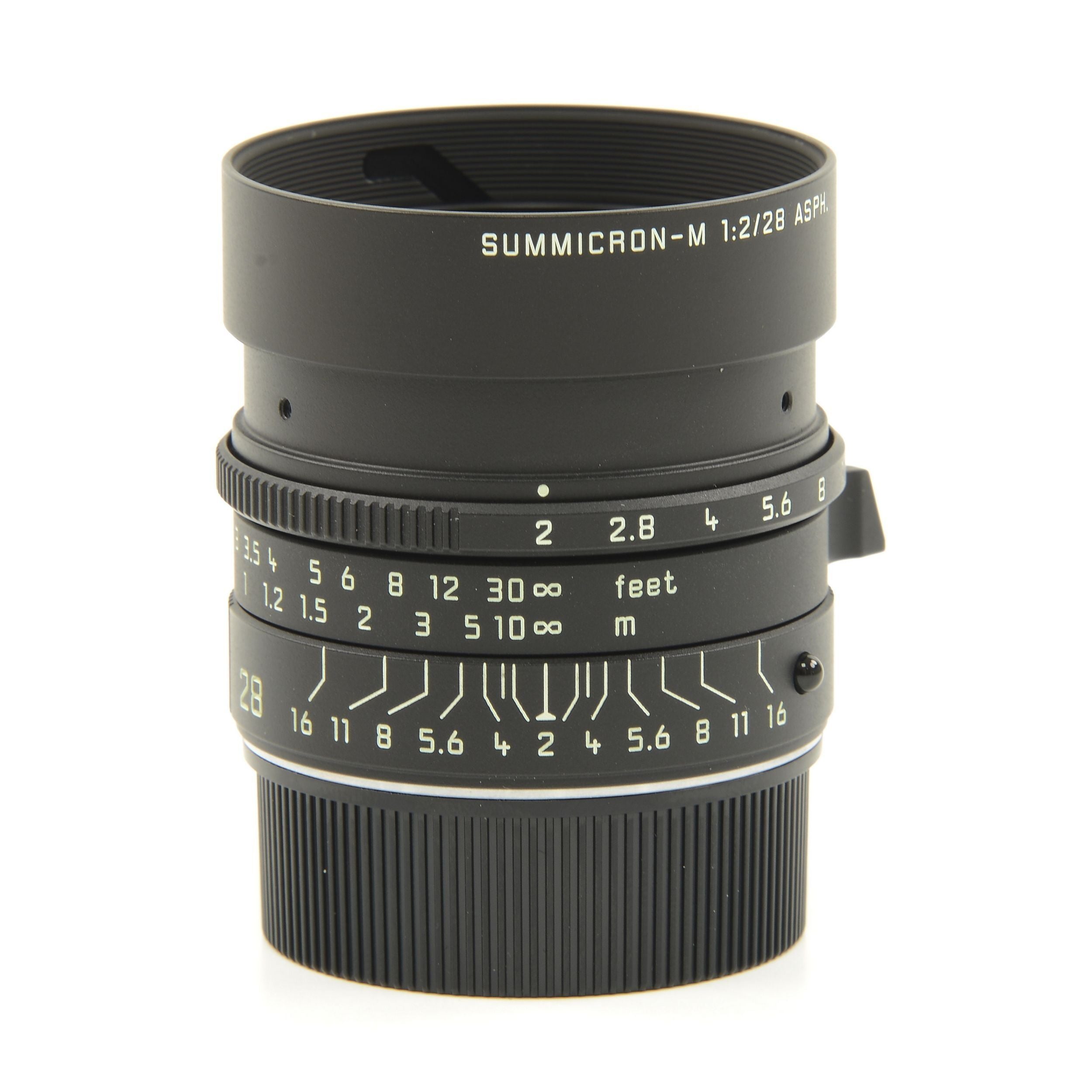 Leica 28mm f2 Summicron-M Matt Black Paint + Box