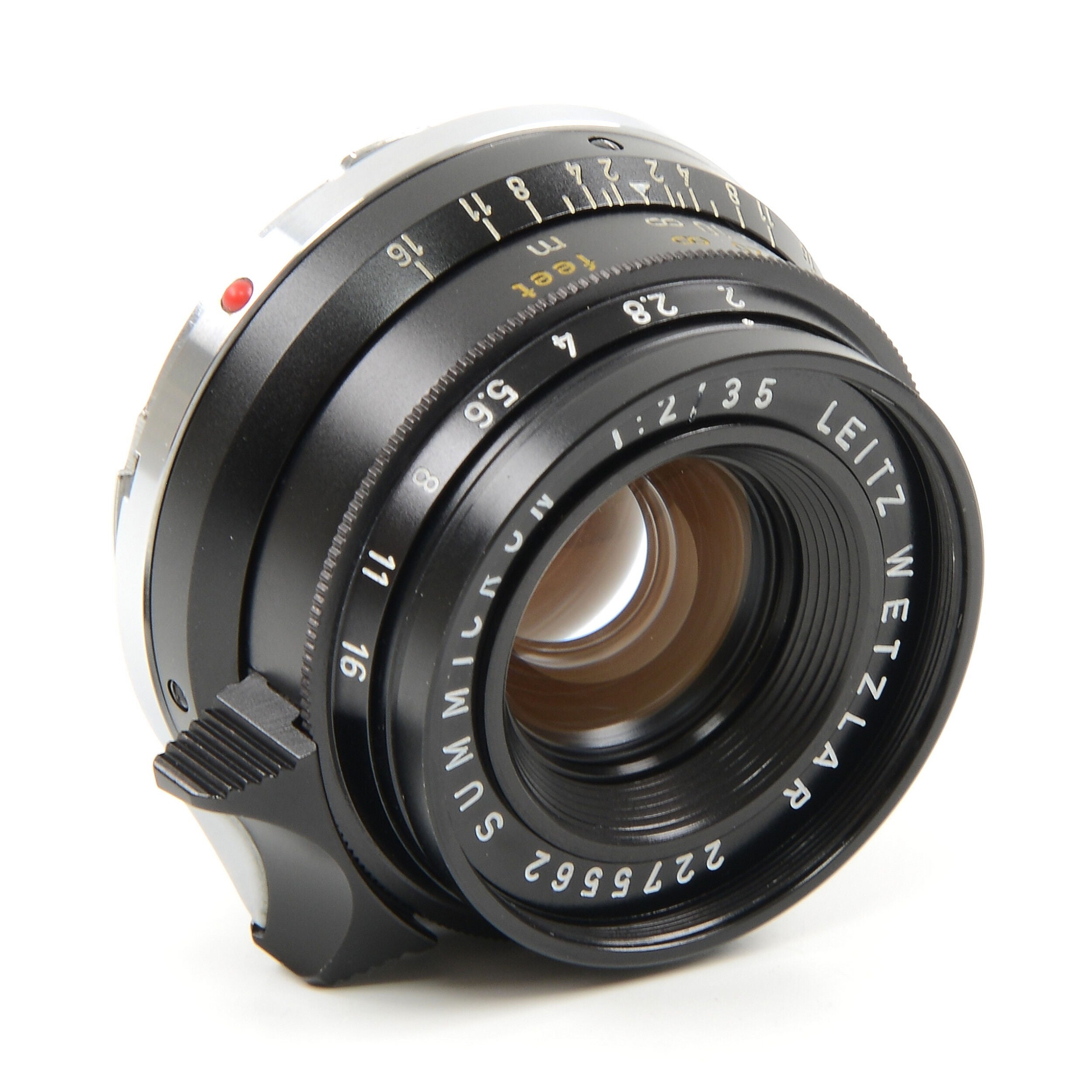 Leitz 35mm f2 Summicron 8 Element Black Chrome + Box