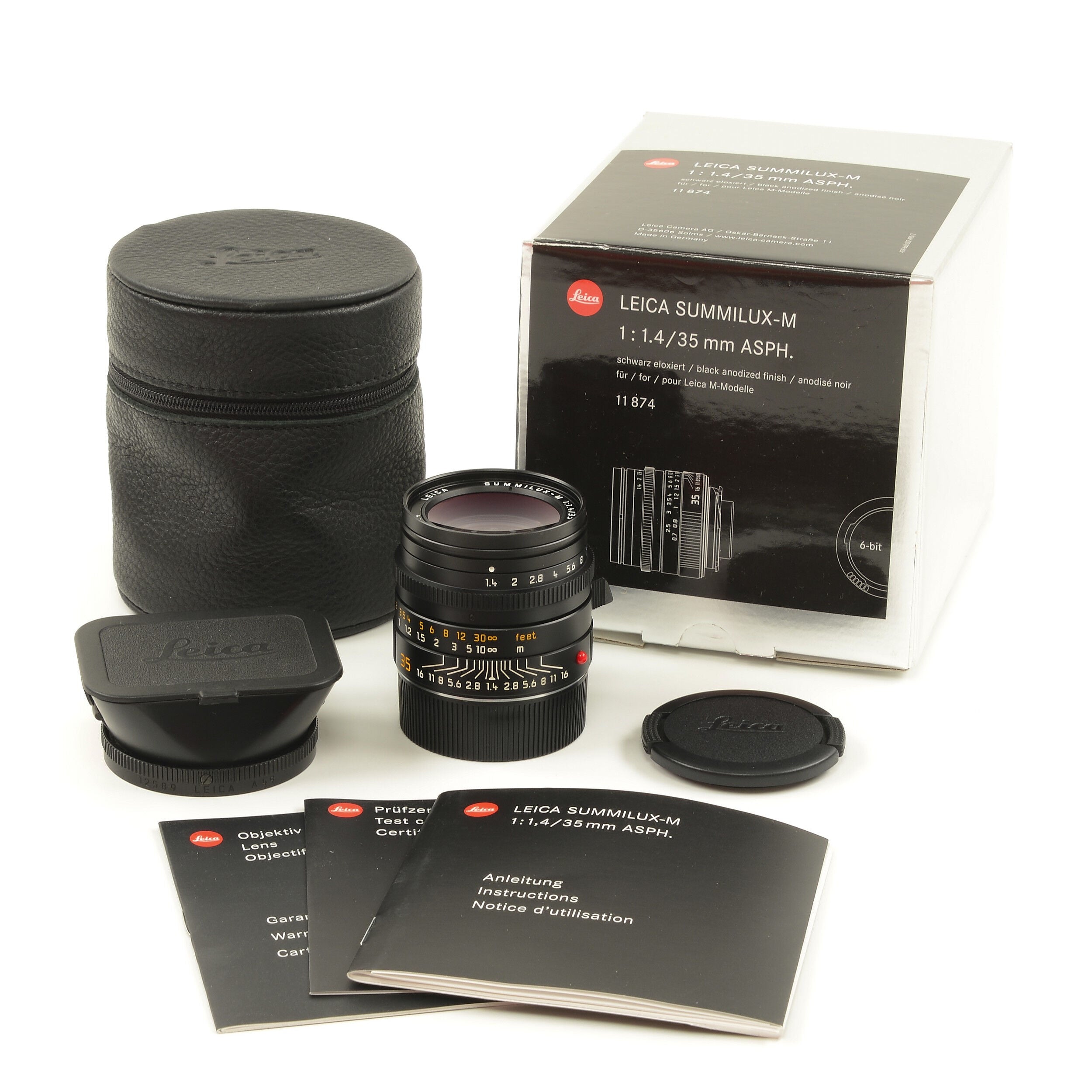 Leica 35mm f1.4 Summilux-M ASPH Black 6-Bit + Box