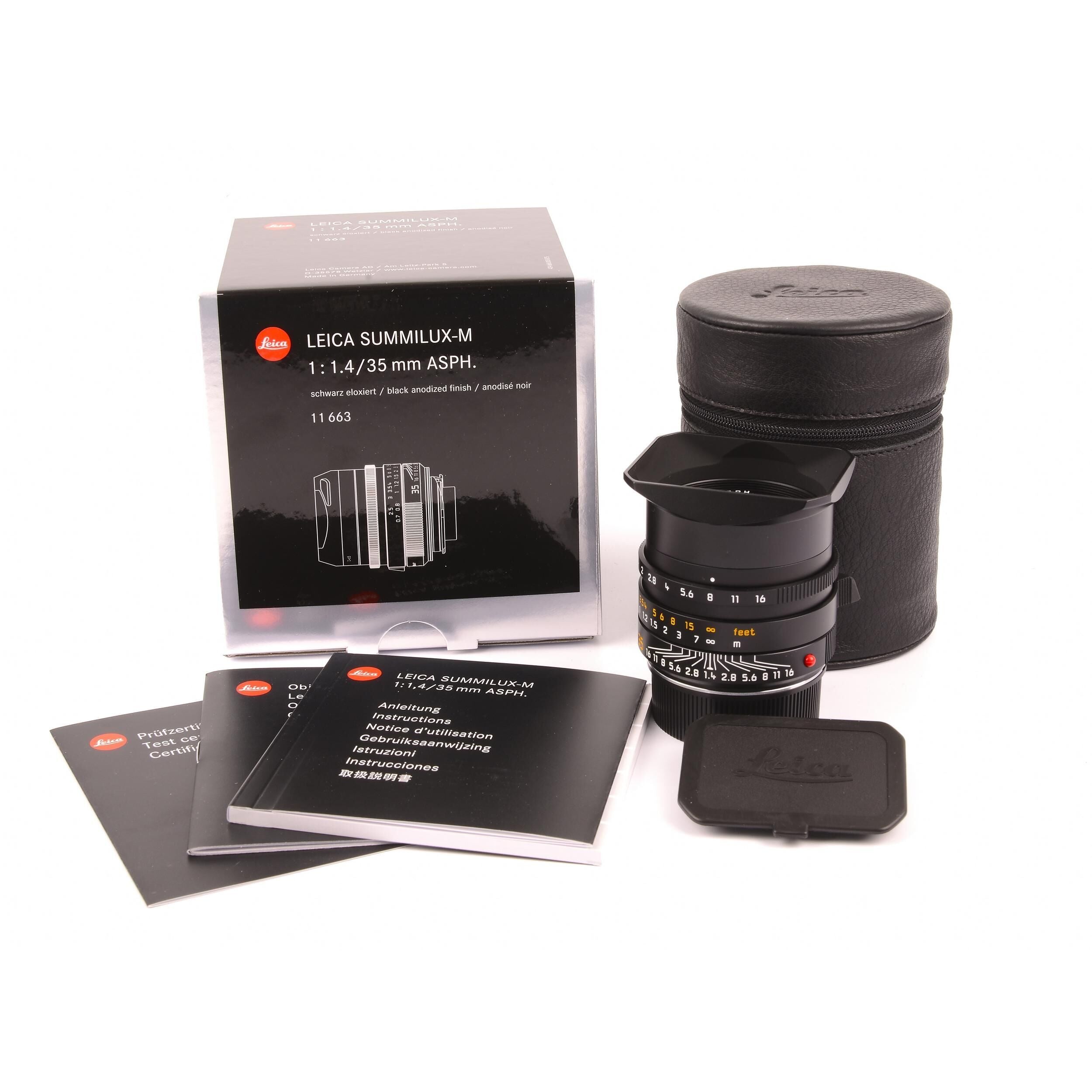 Leica 35mm f1.4 Summilux-M ASPH Black FLE + Sealed Box
