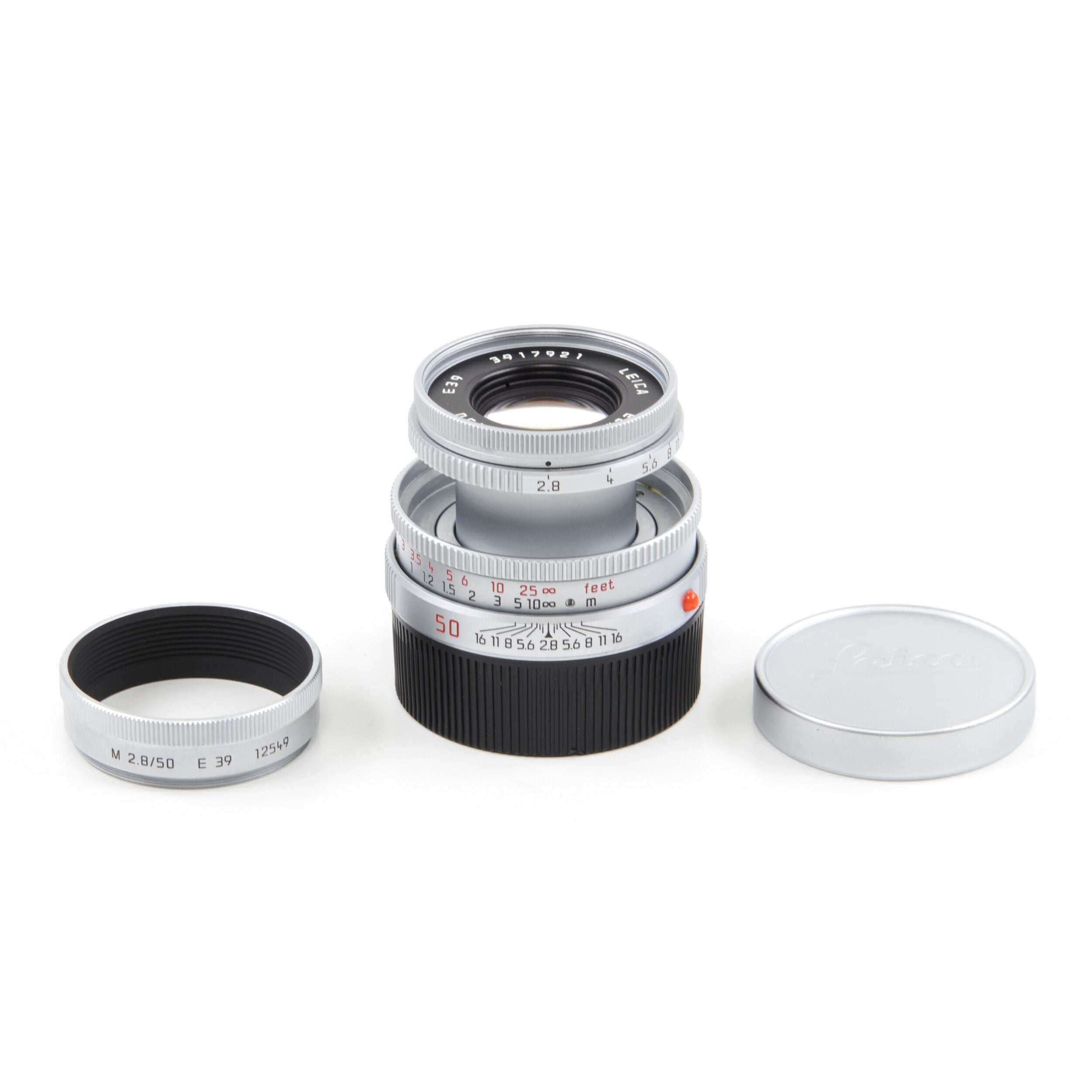 Leica 50mm f2.8 Elmar-M Silver 6-Bit + Box
