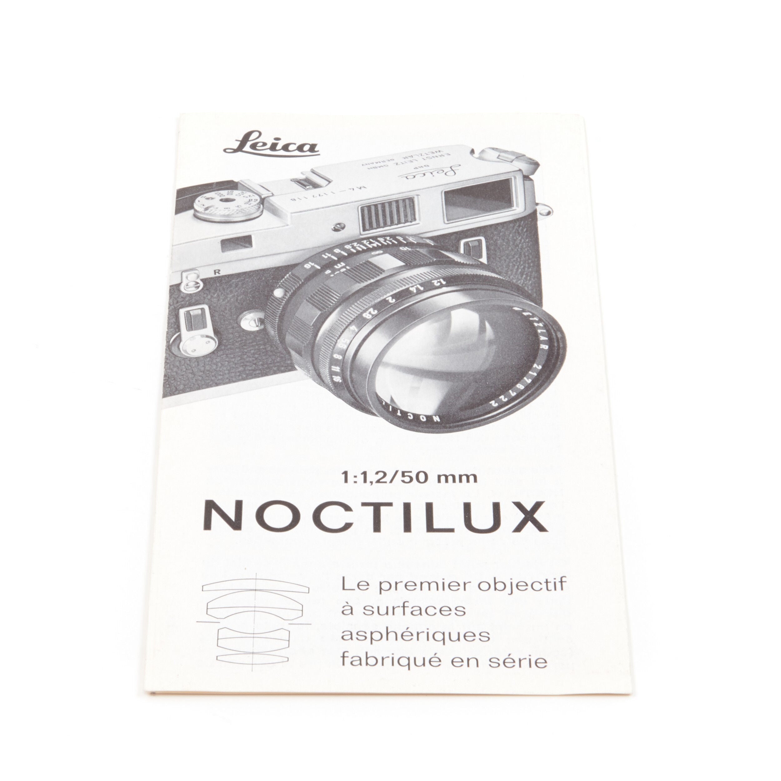 Leitz 50mm f1.2 Noctilux Leaflet French