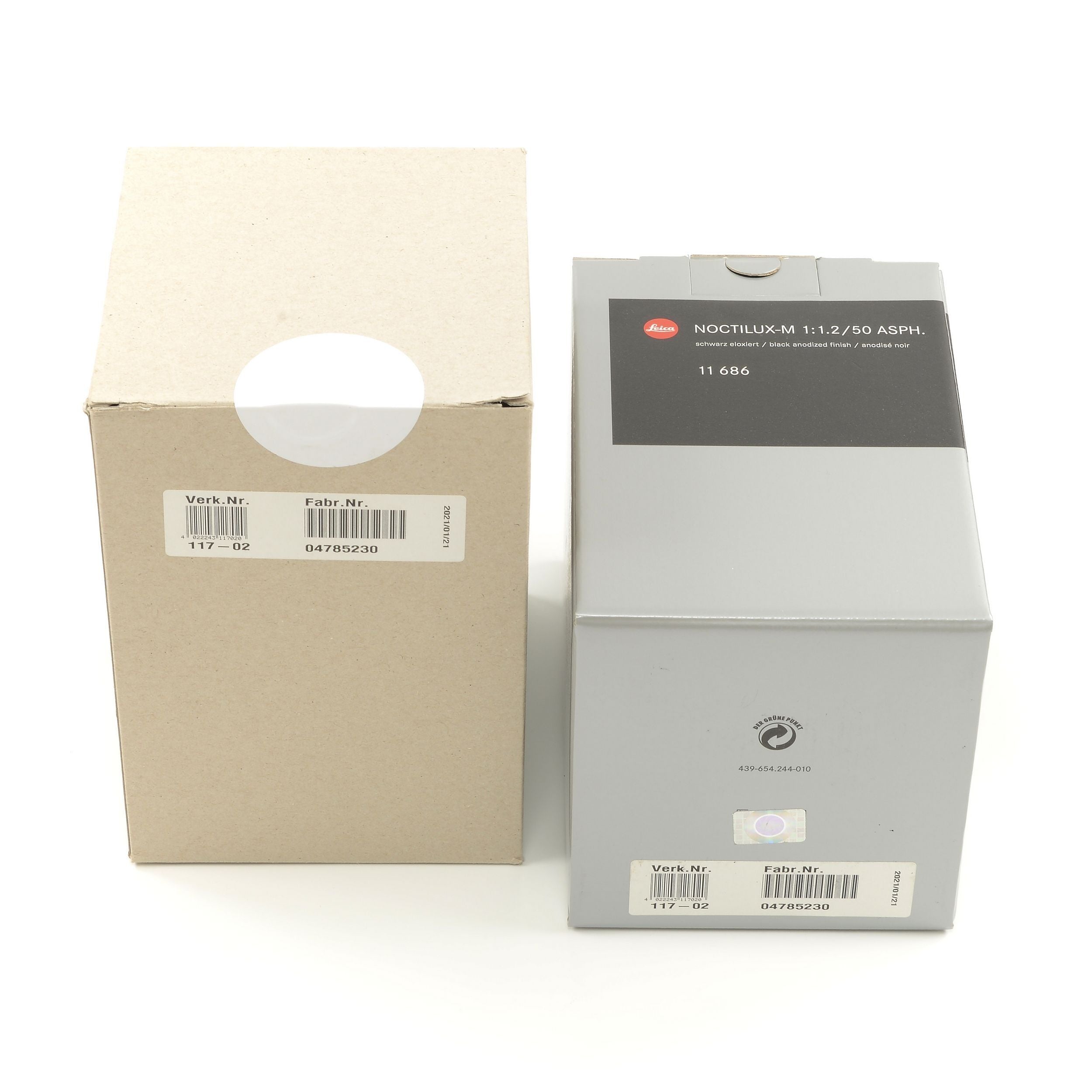 Leica 50mm f1.2 Noctilux-M ASPH Silver + Wrong Type Box With Matching Number!!!